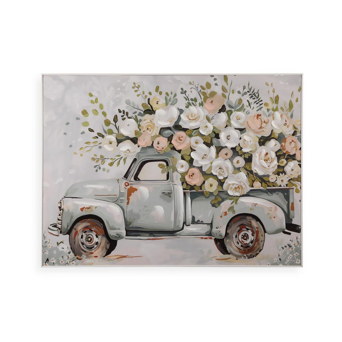 CUADRO LIENZO FLORAL TRUCK 60 X 80 Versaotoño