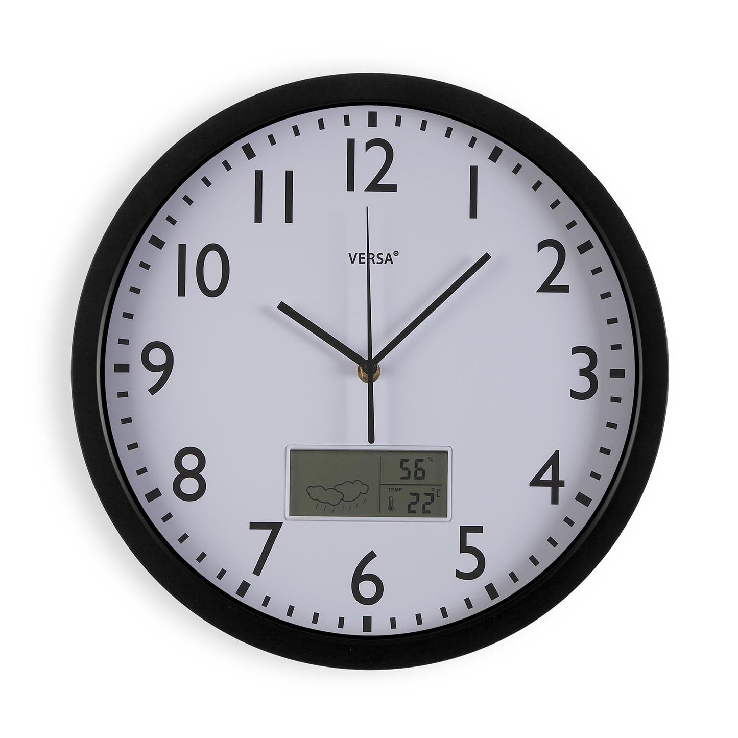 RELOJ METEO NEGRO 35CM VERSA 2026 JUNIO