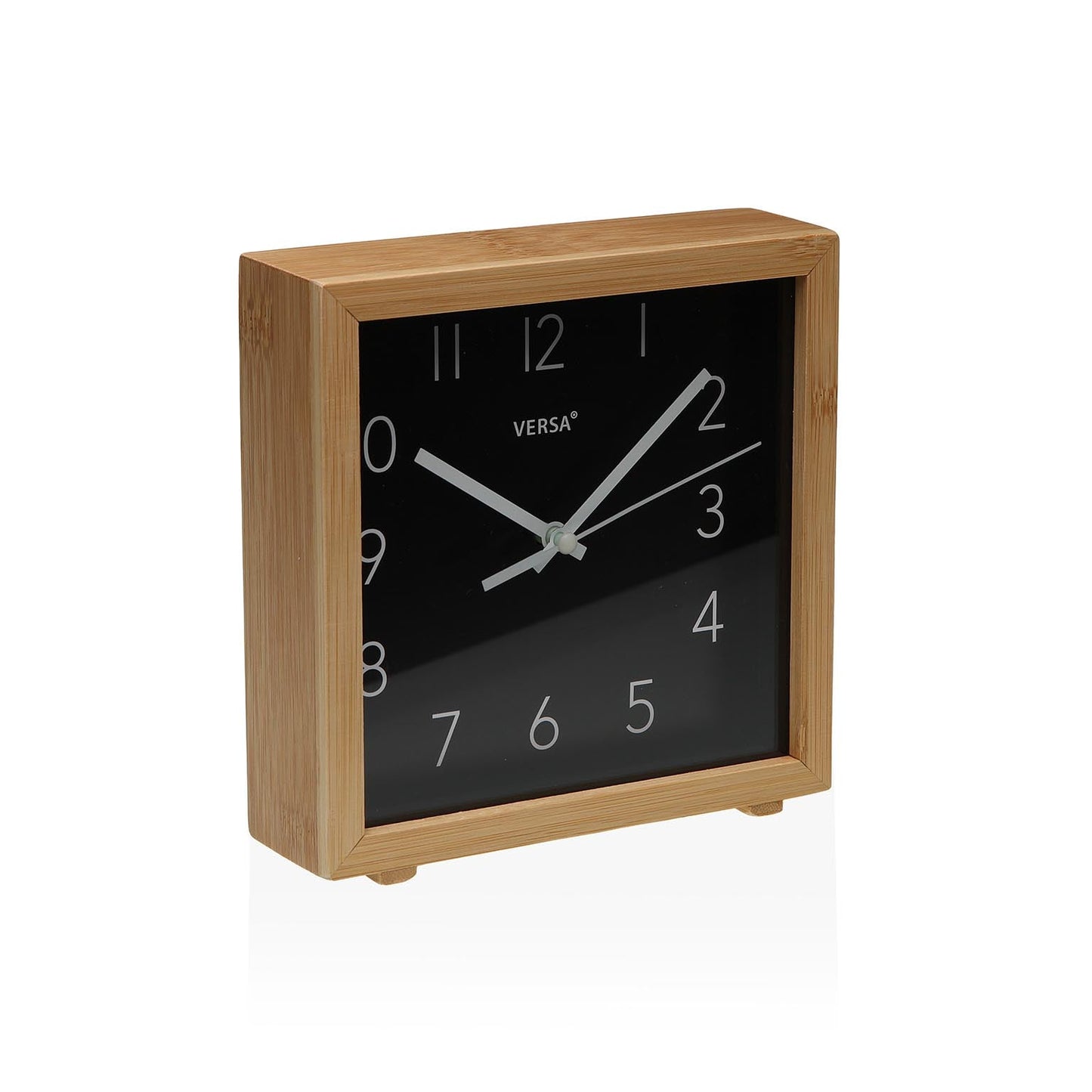 RELOJ DE MESA CUADRADO NEGRO 16CM VERSA 2026 JUNIO