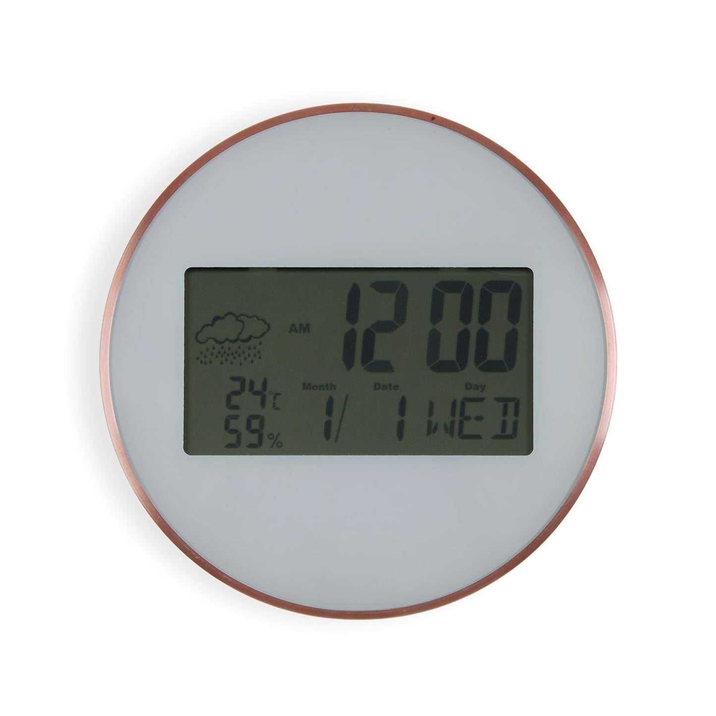 RELOJ DE PARED DIGITAL BLANCO VERSA 2026 JUNIO