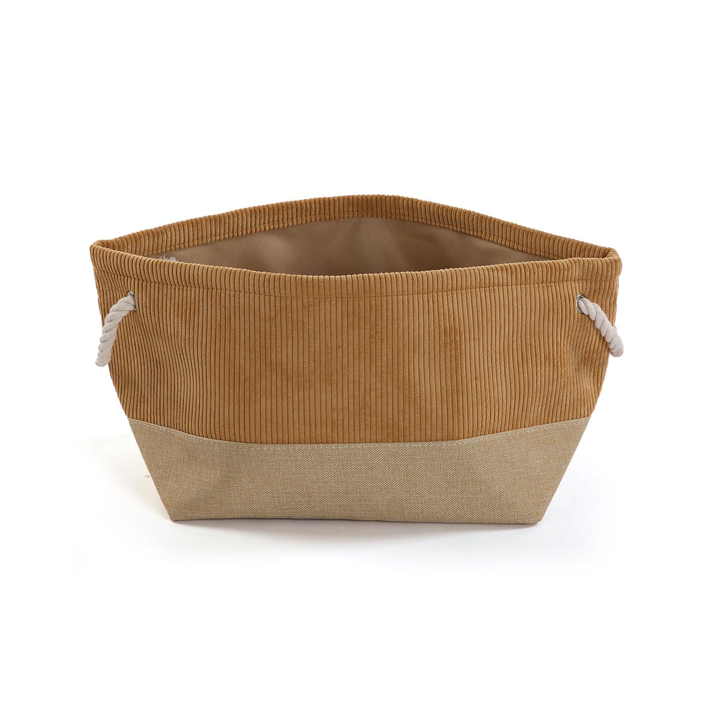 CESTA CORDUROY MARRON CUADRADA Versaotoño