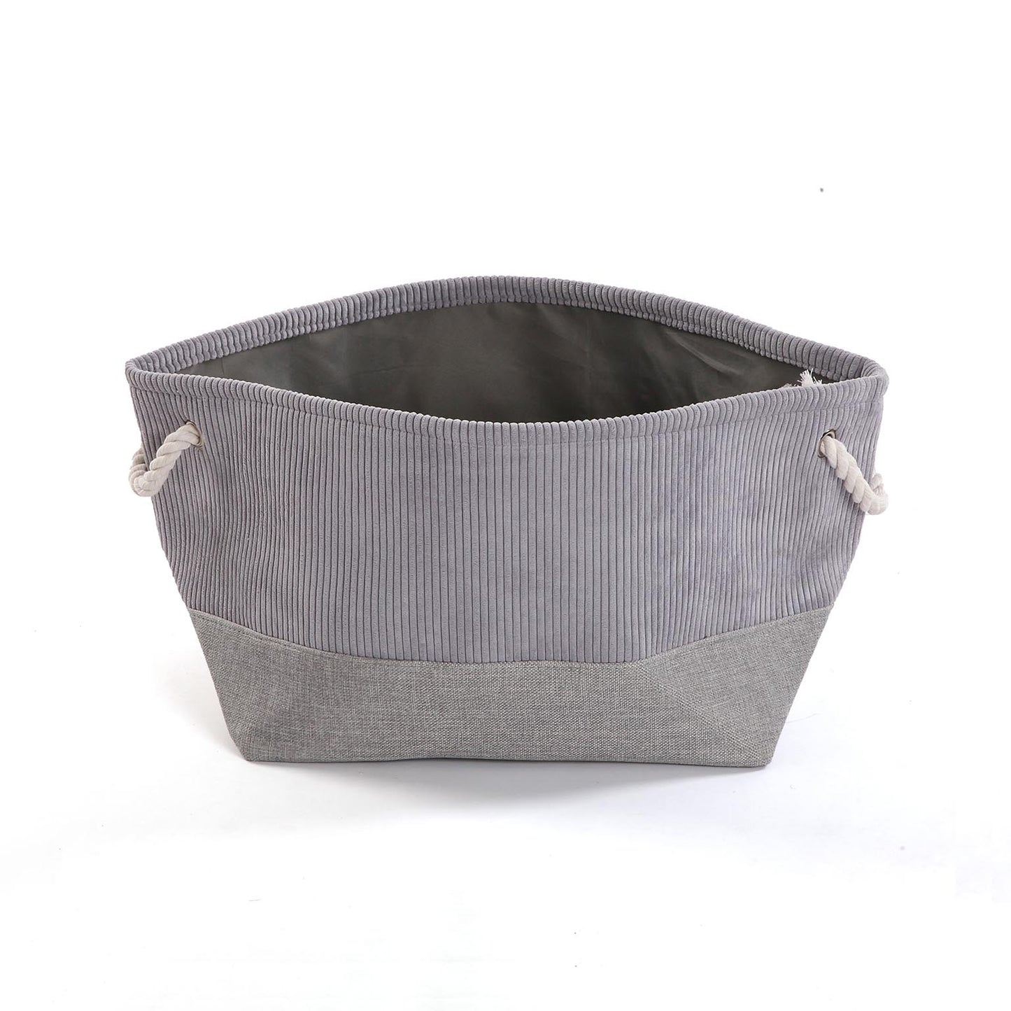 CESTA CORDUROY GRIS CLARO CUADRADA VERSA 2026 JUNIO
