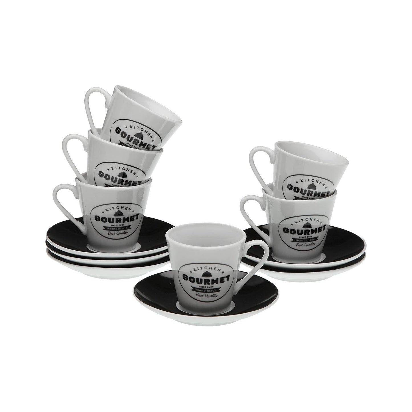 SET 6 TAZAS CAFE CON PLATO GOURMET Versaotoño