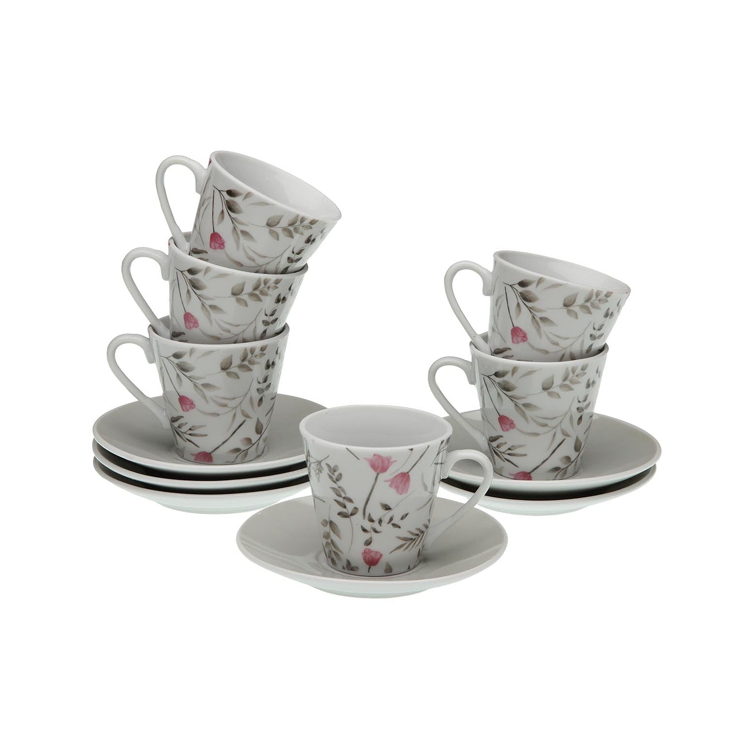 SET 6 TAZAS CAFE CON PLATO CAPRICE Versaotoño