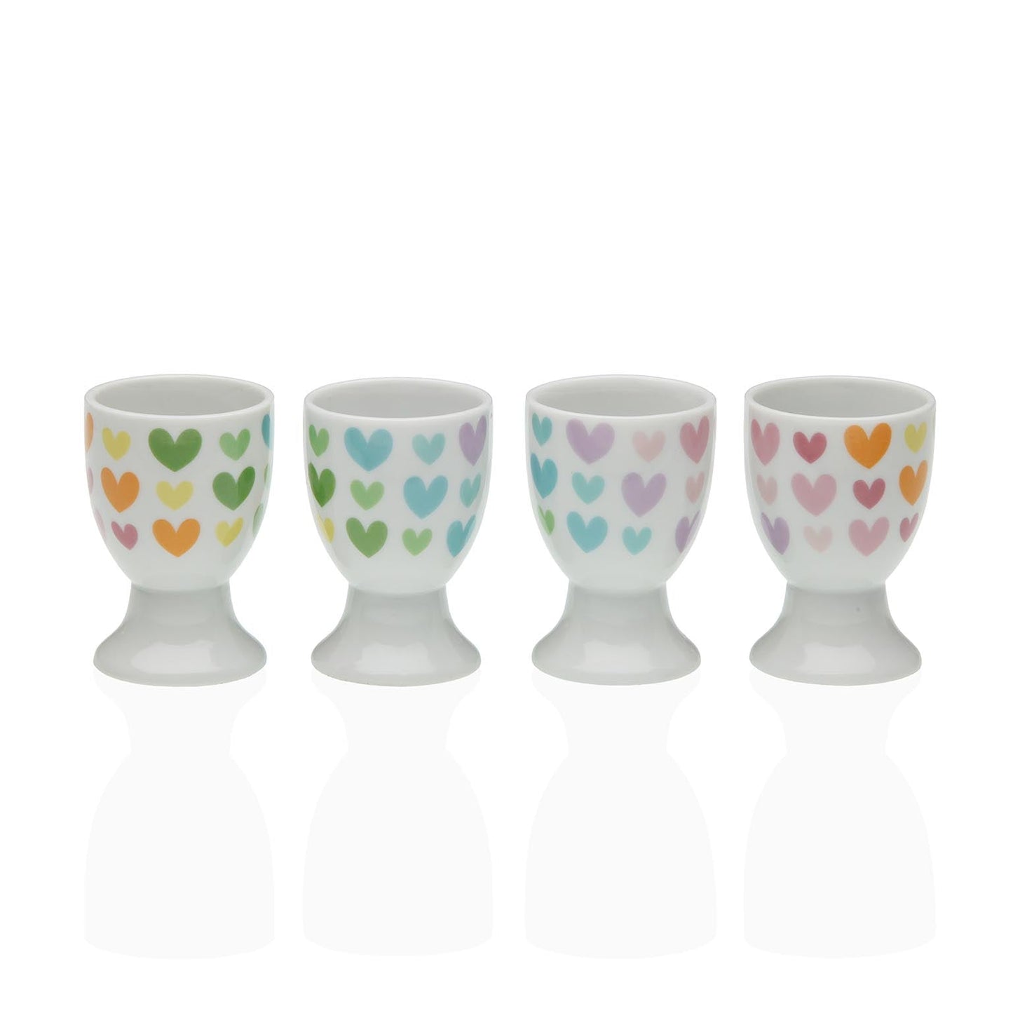 SET 4 SOPORTE HUEVOS COLOUR HEARTS Versaotoño