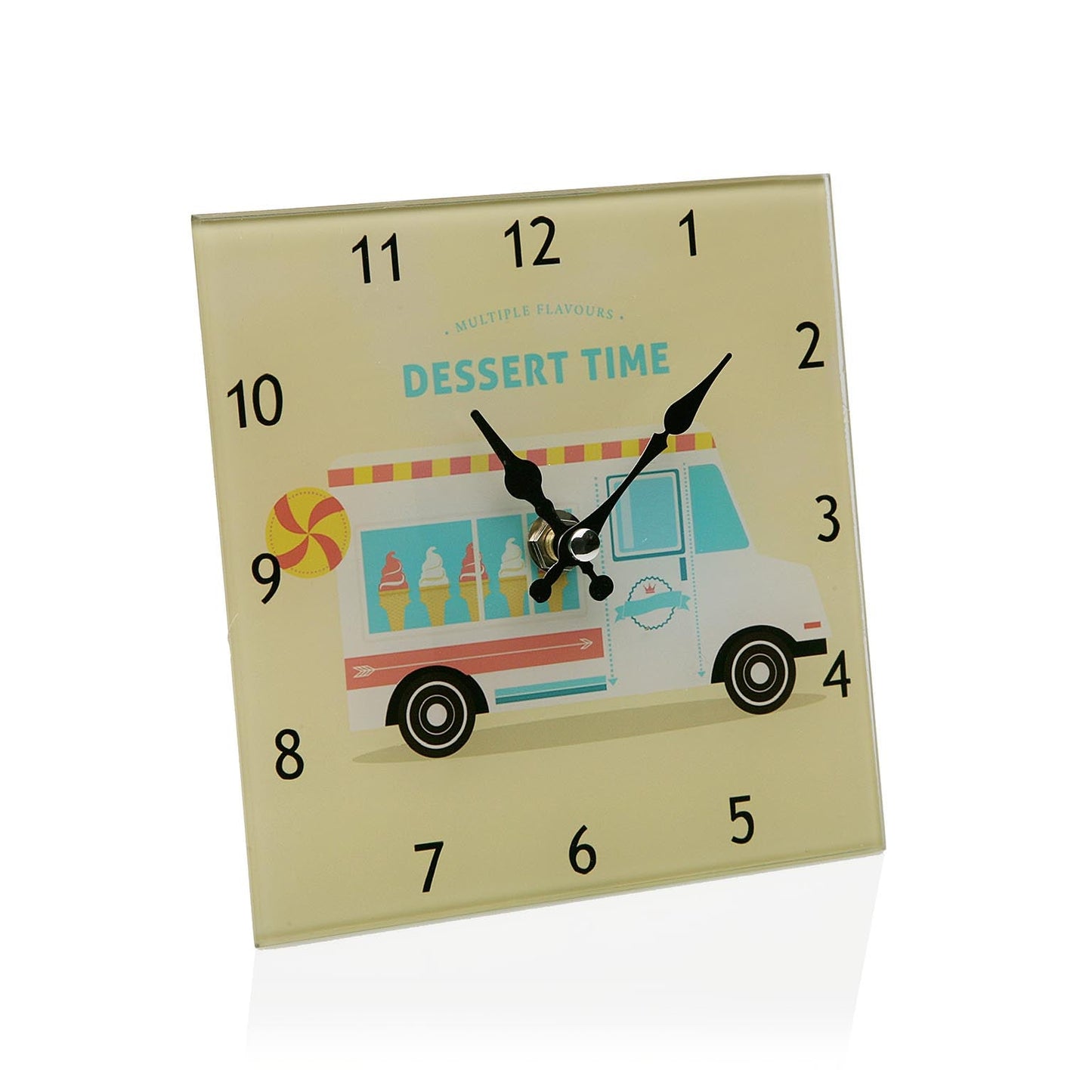 RELOJ DE CRISTAL CUADRADO 15CM Versaotoño