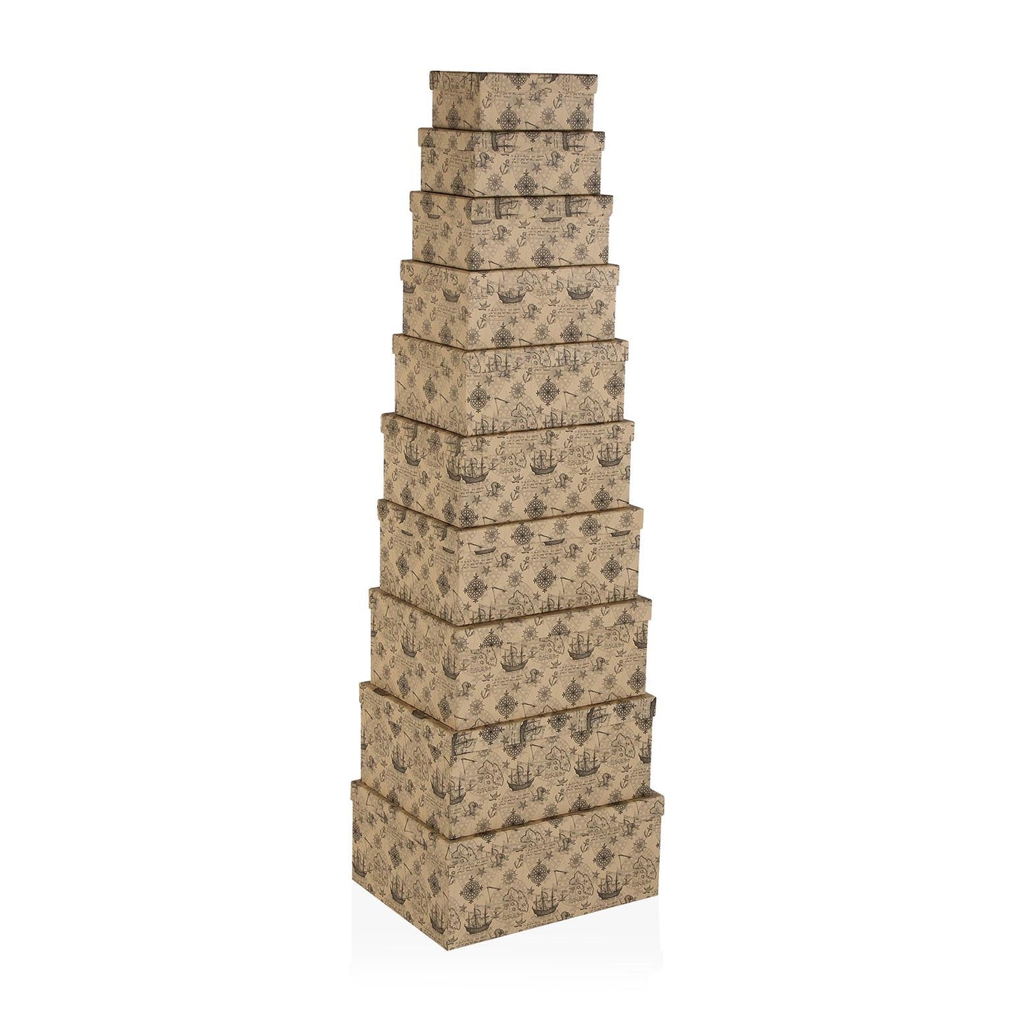 SET 10 CAJAS CARTON GALEON Versaotoño