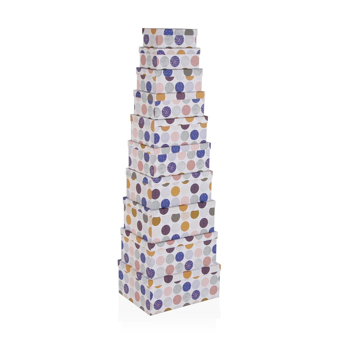 SET 10 CAJAS CARTON CIRCLES VERSA 2026 JUNIO