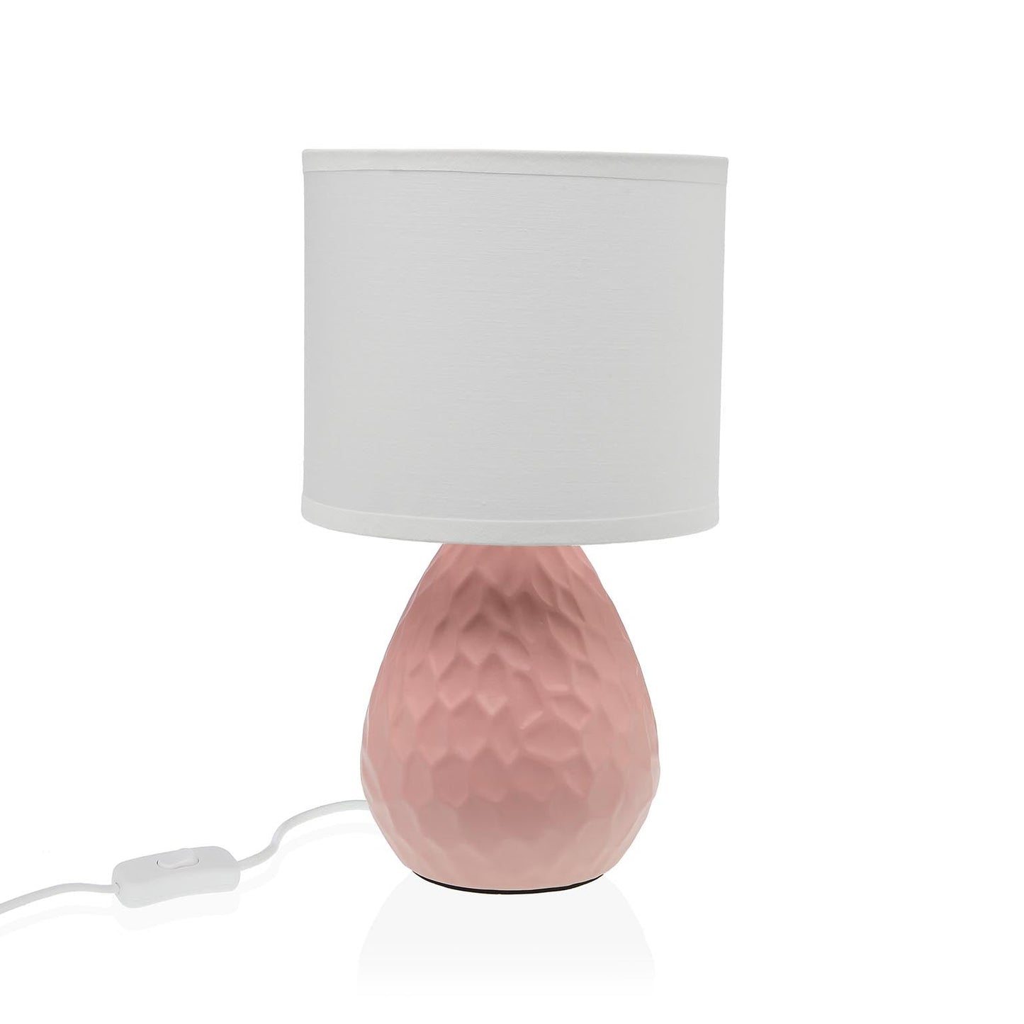 LAMPARA DE MESA ROSA/BLANCA Versaotoño
