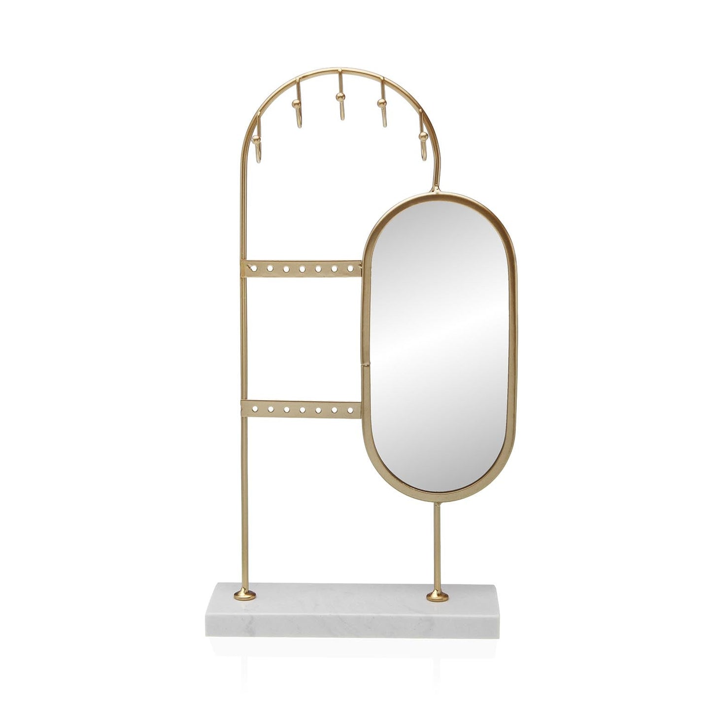 JOYERO METALICO DORADO CON ESPEJO VERTICAL VERSA FEBRERO