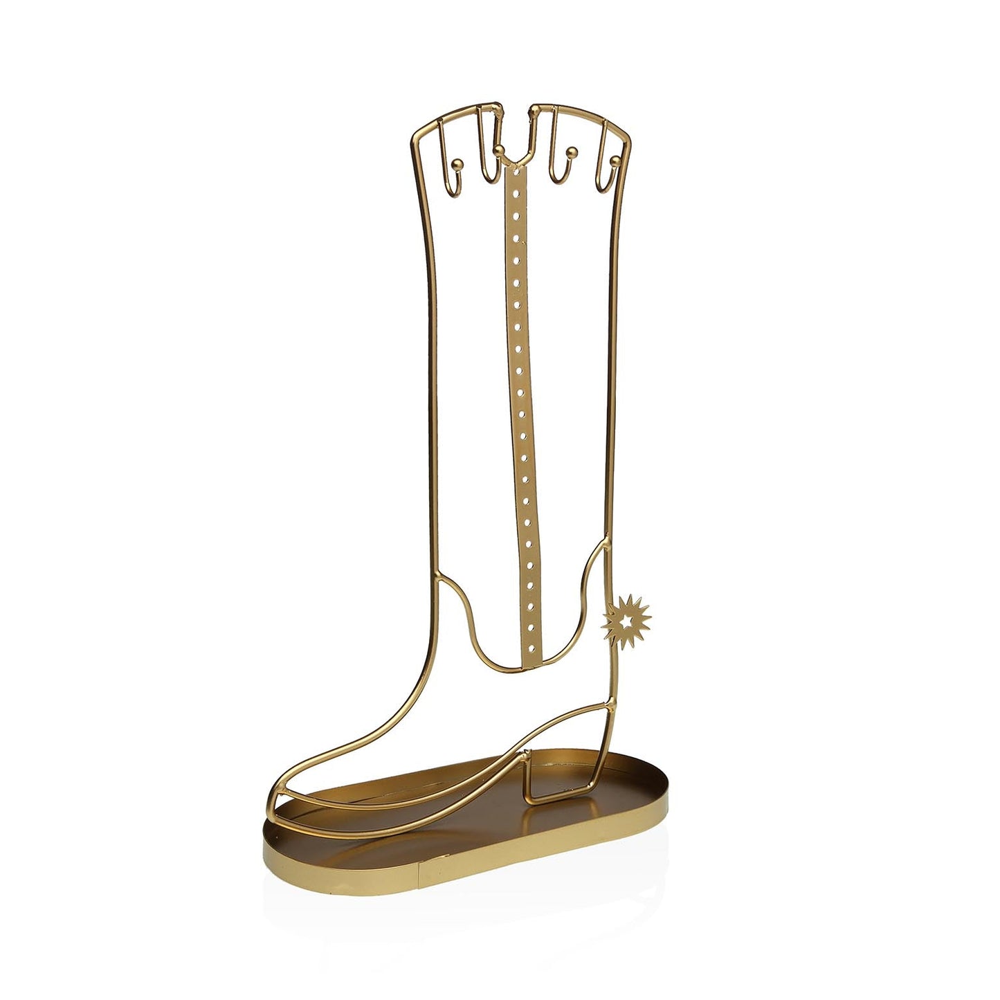 COLGADOR JOYAS DORADO CON FORMA DE BOTA VERSA 2026 JUNIO
