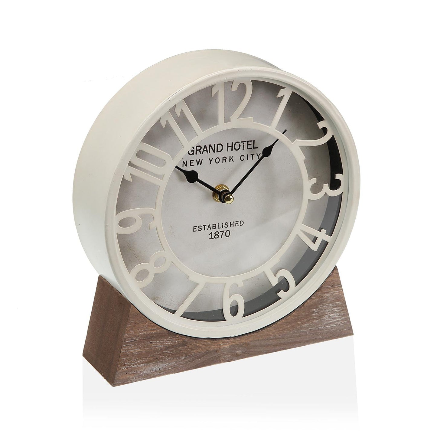 RELOJ MESA METAL BLANCO 20 CM VERSA 2026 JUNIO