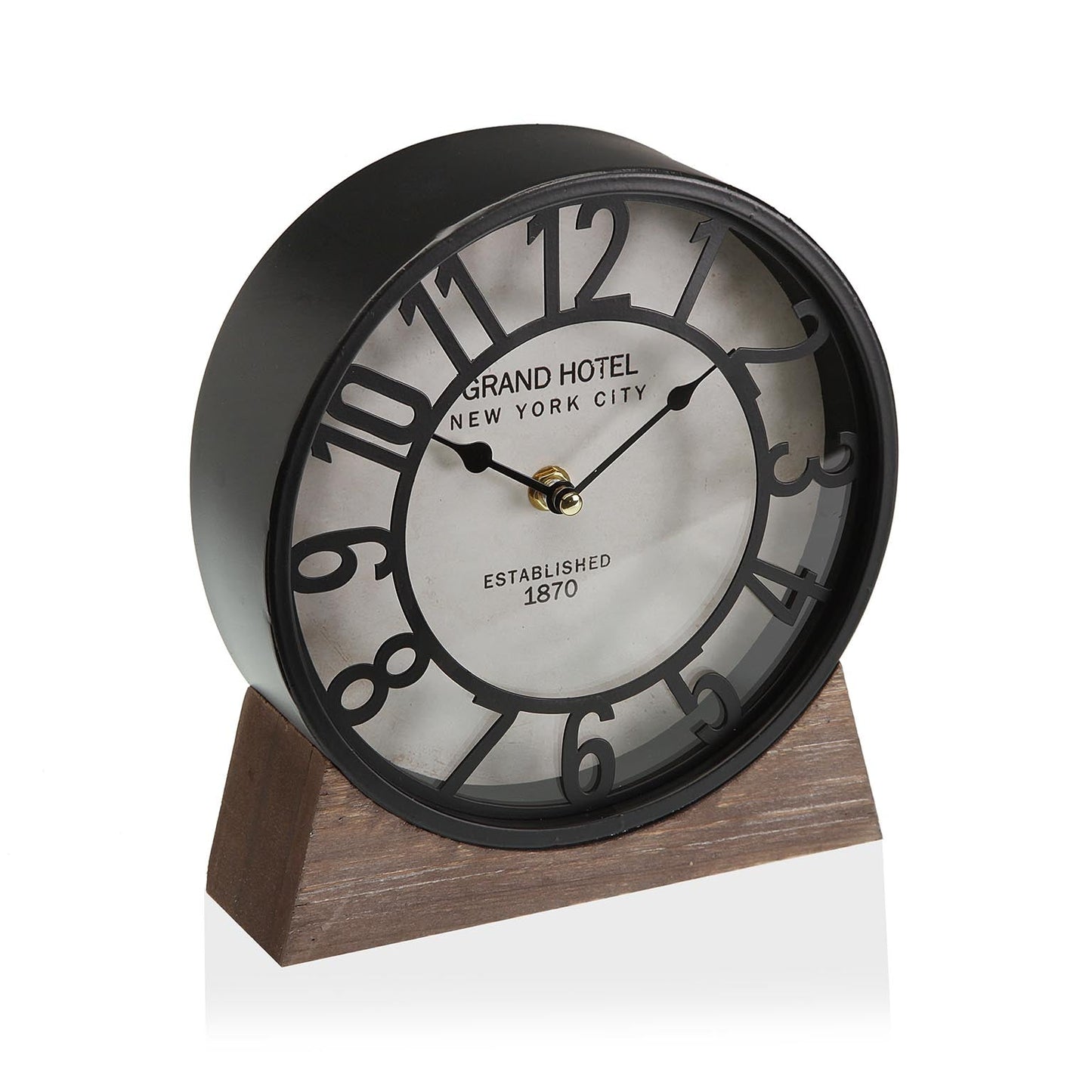 RELOJ MESA METAL NEGRO 20 CM Versaotoño