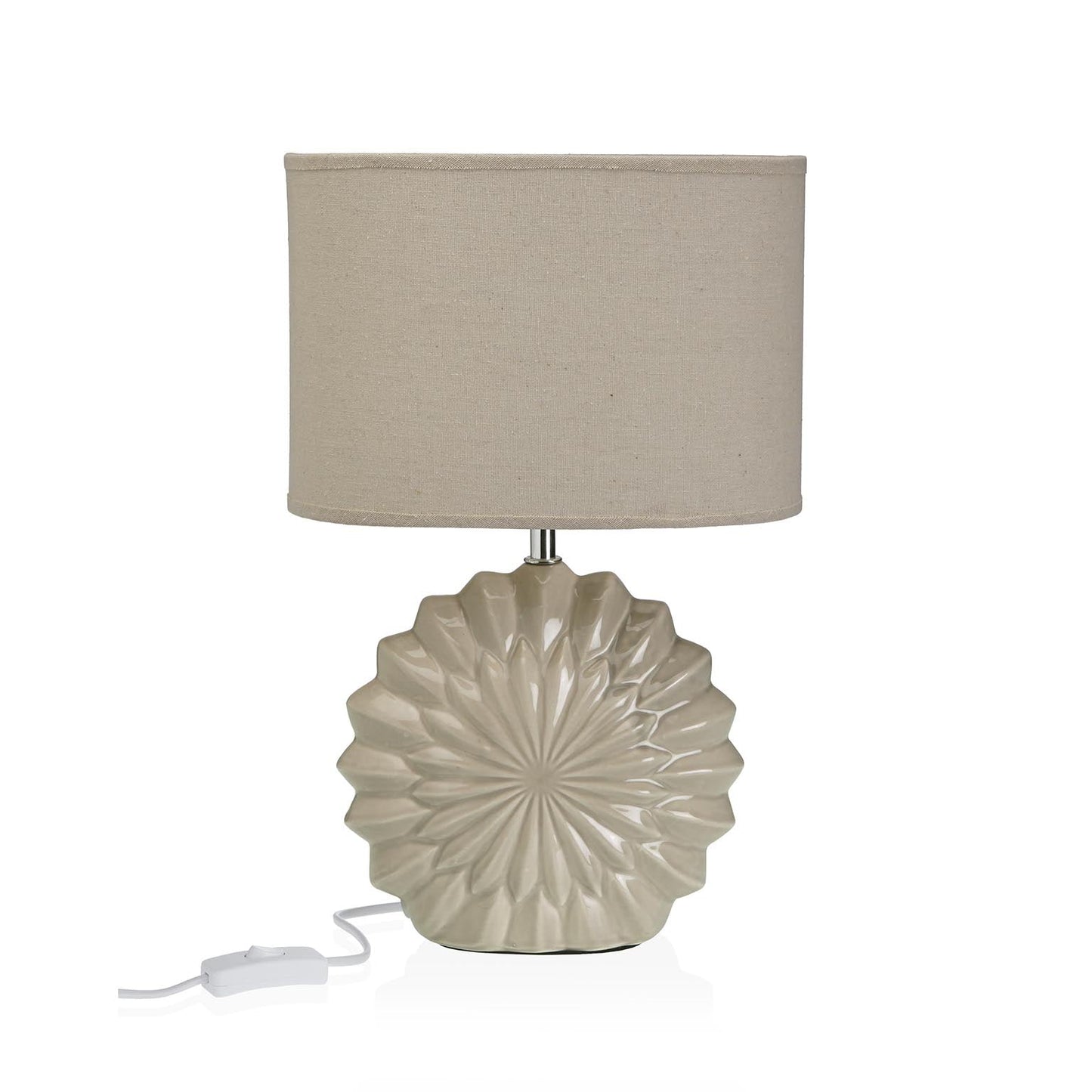 LÁMPARA DE MESA CERAMICA ASHTA BEIGE VERSA 2026 JUNIO