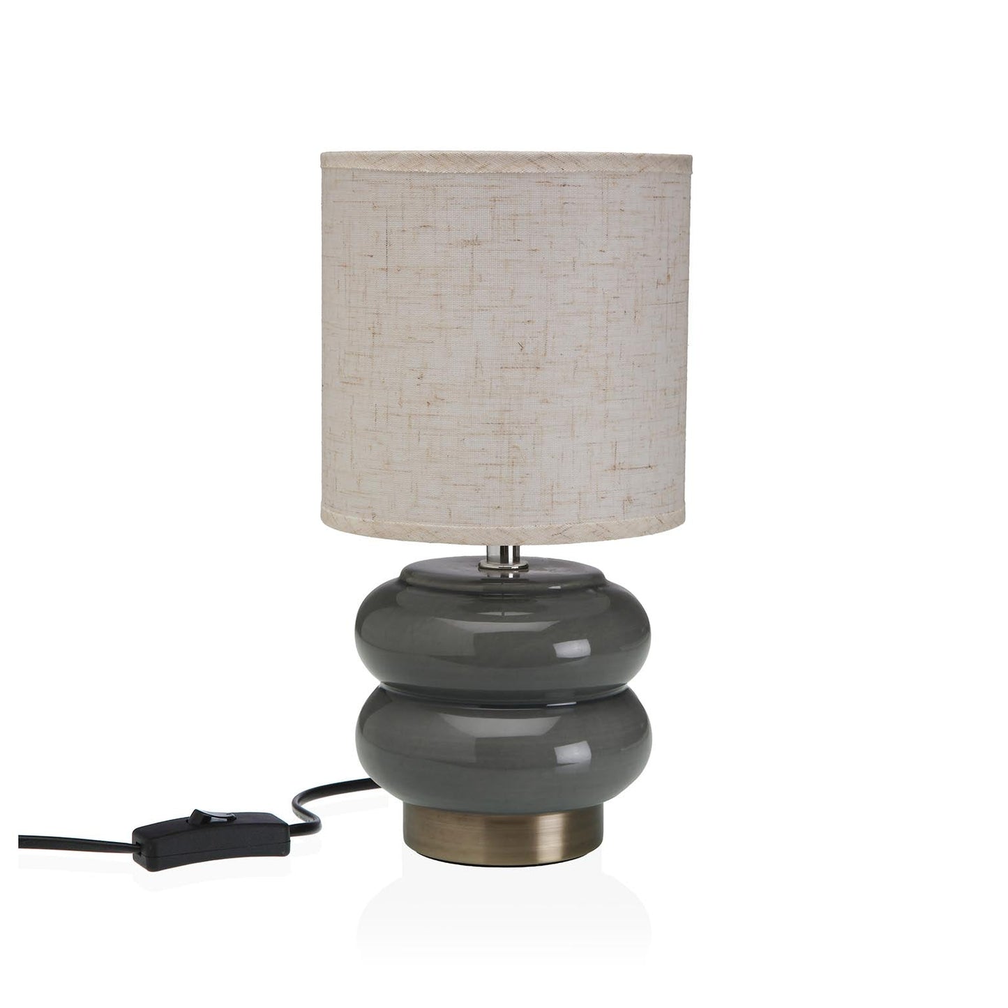 LÁMPARA DE MESA CERAMICA ONKARA GRIS Versaotoño