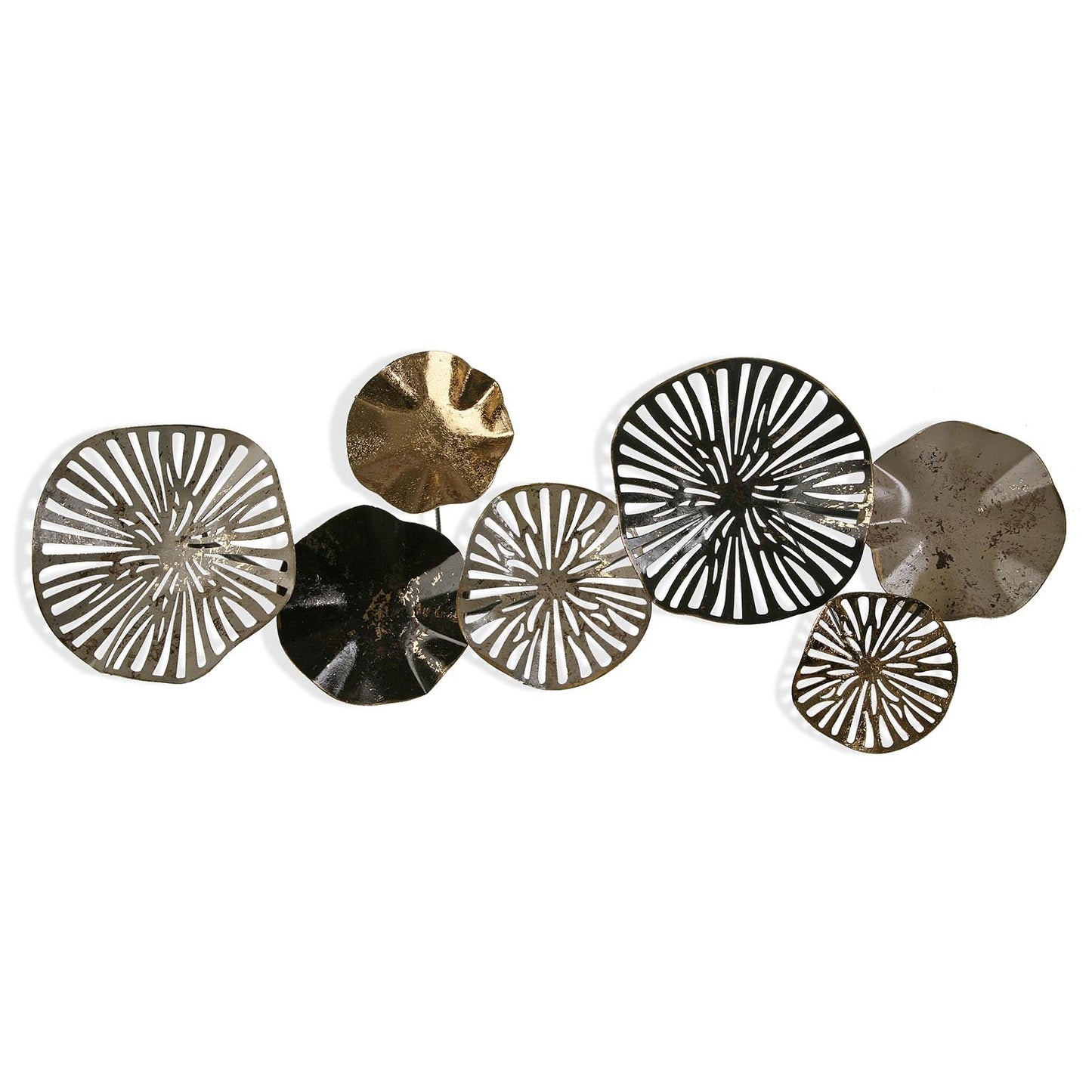 CUADRO METALICO CIRCULOS ORO VERSA 2026 JUNIO