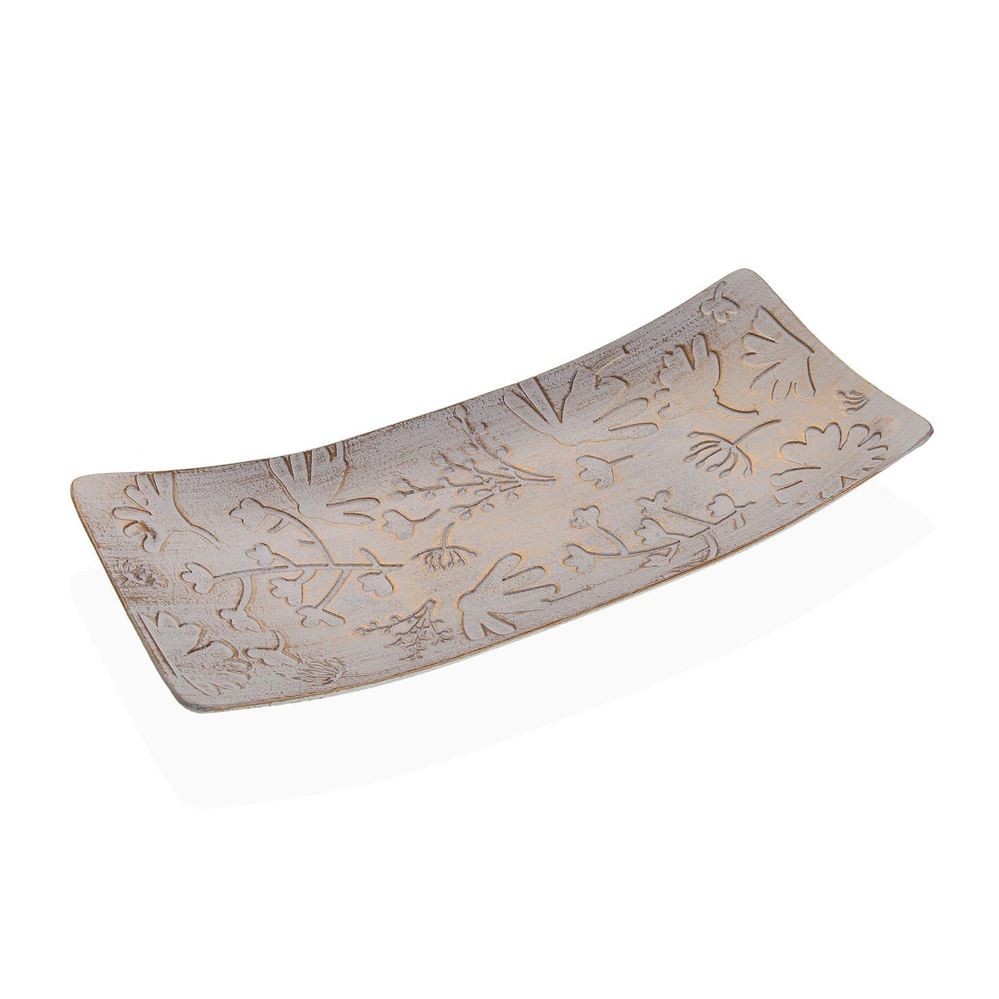 CENTRO DE MESA RECTANGULO DORADO CON FLORES Versaotoño