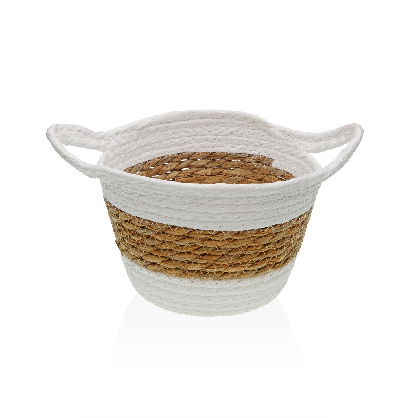 CESTA REDONDA CON ASAS BLANCA Versaotoño
