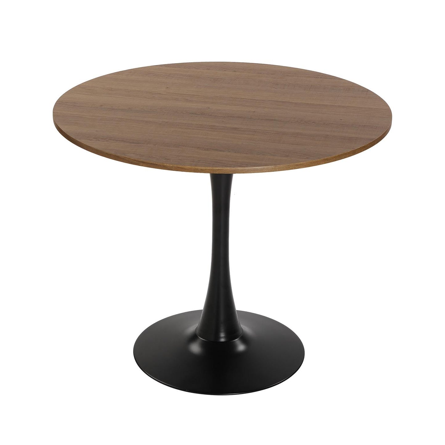 MESA NEGRA Y MADERA MEERA 100 CM
