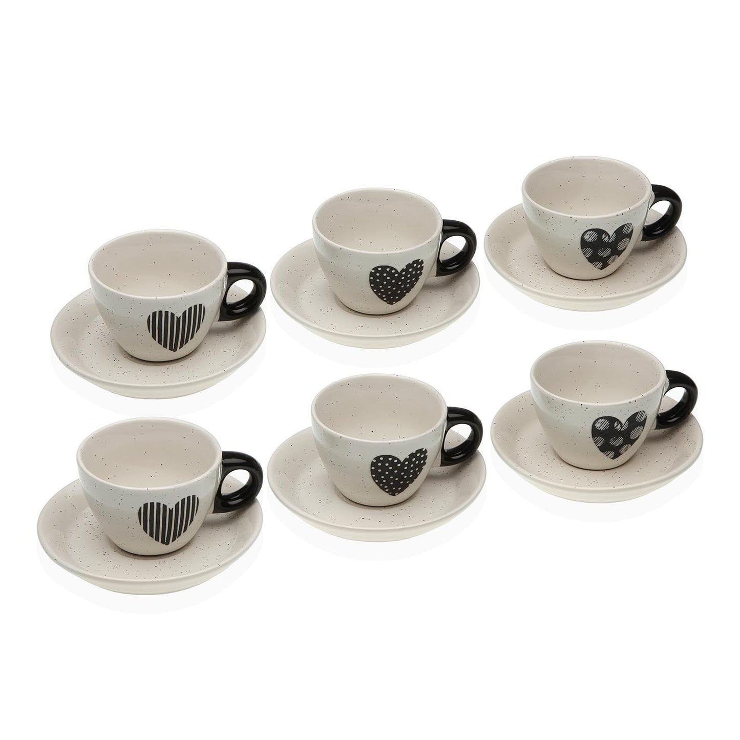 SET 6 TAZAS CAFE CON PLATO NATHALIE Versaotoño
