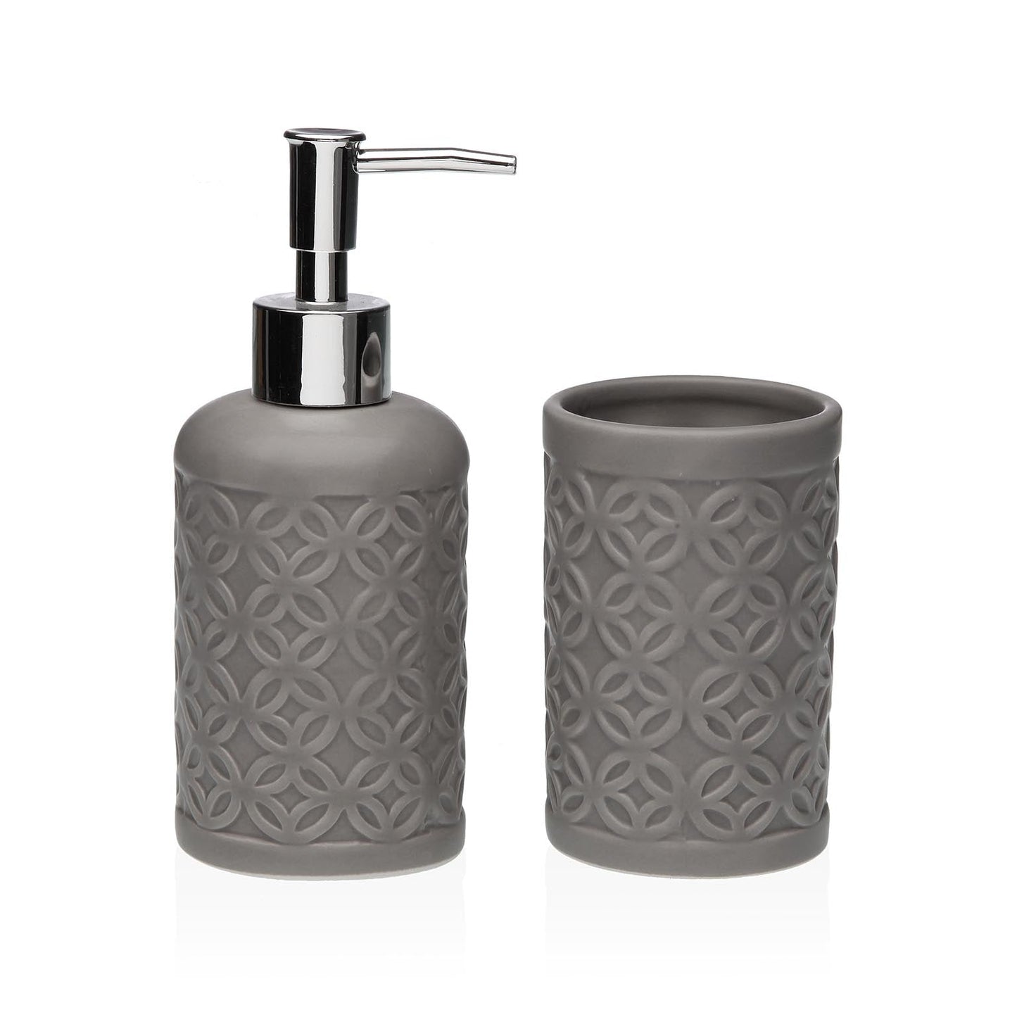 SET BAÑO 2 PCS GRIS Versaotoño