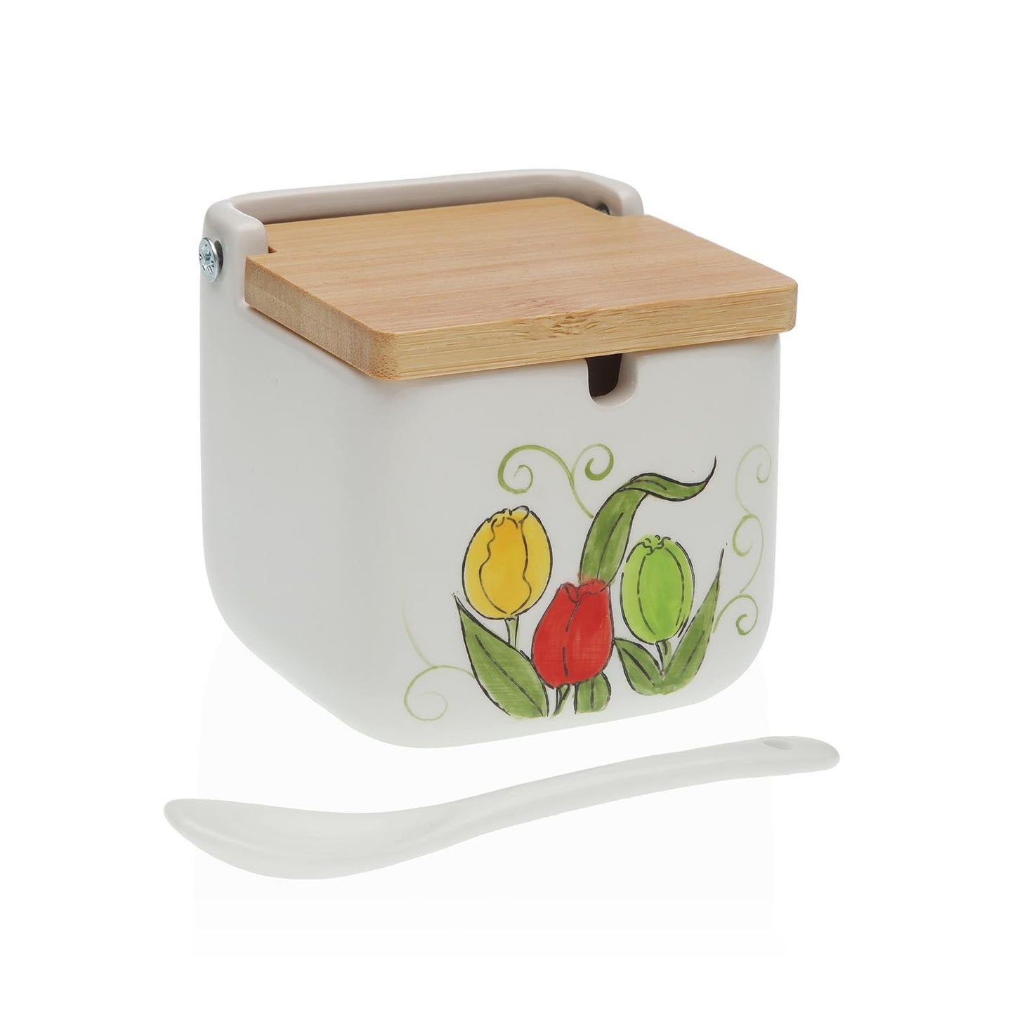 AZUCARERO TULIPANES CON TAPA BAMBÚ Versaotoño