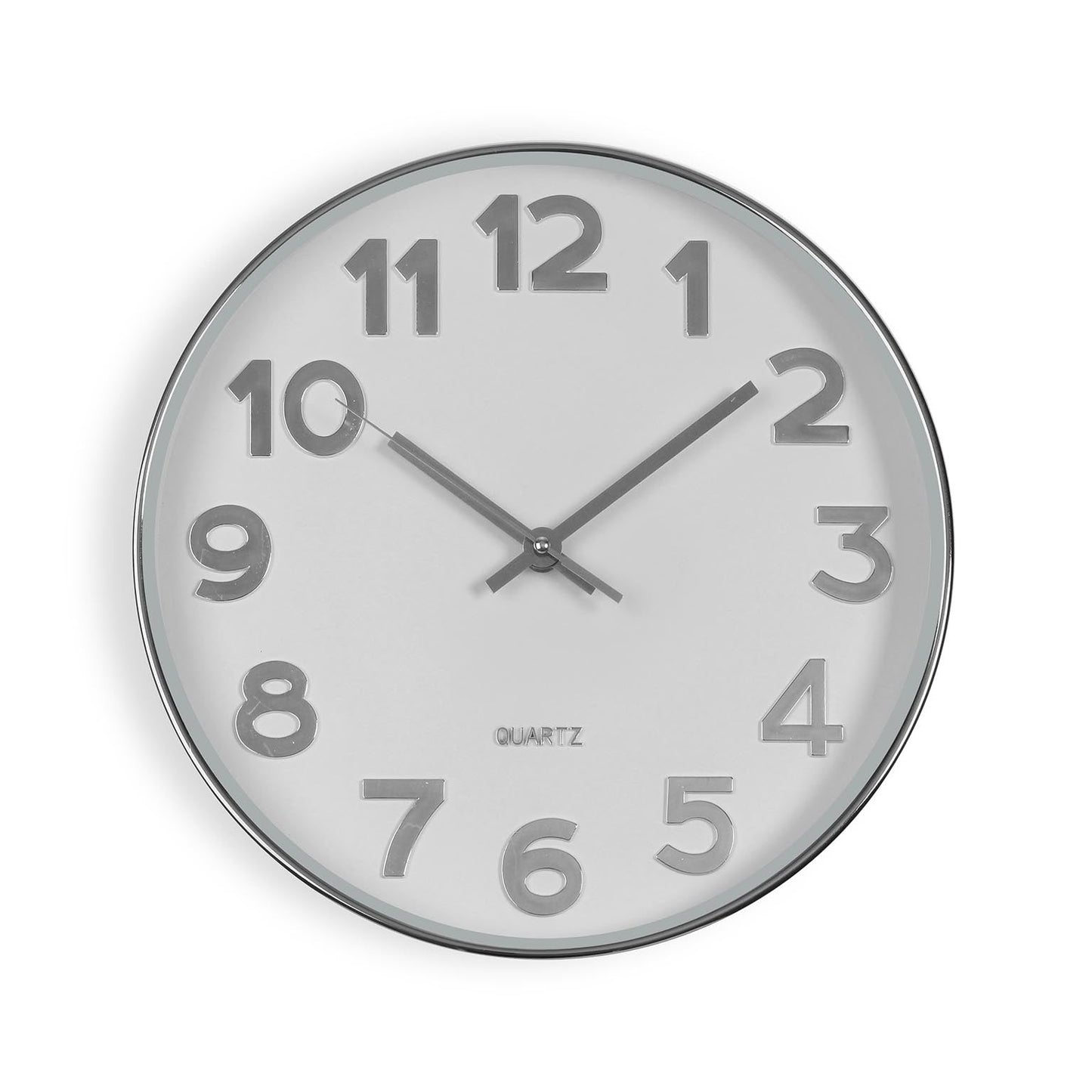 RELOJ DE PARED BLANCO SILVER NUMBERS 30CM
