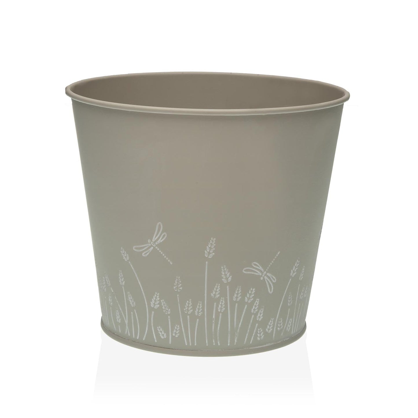 MACETA REDONDA ZINK L GREY Versaotoño