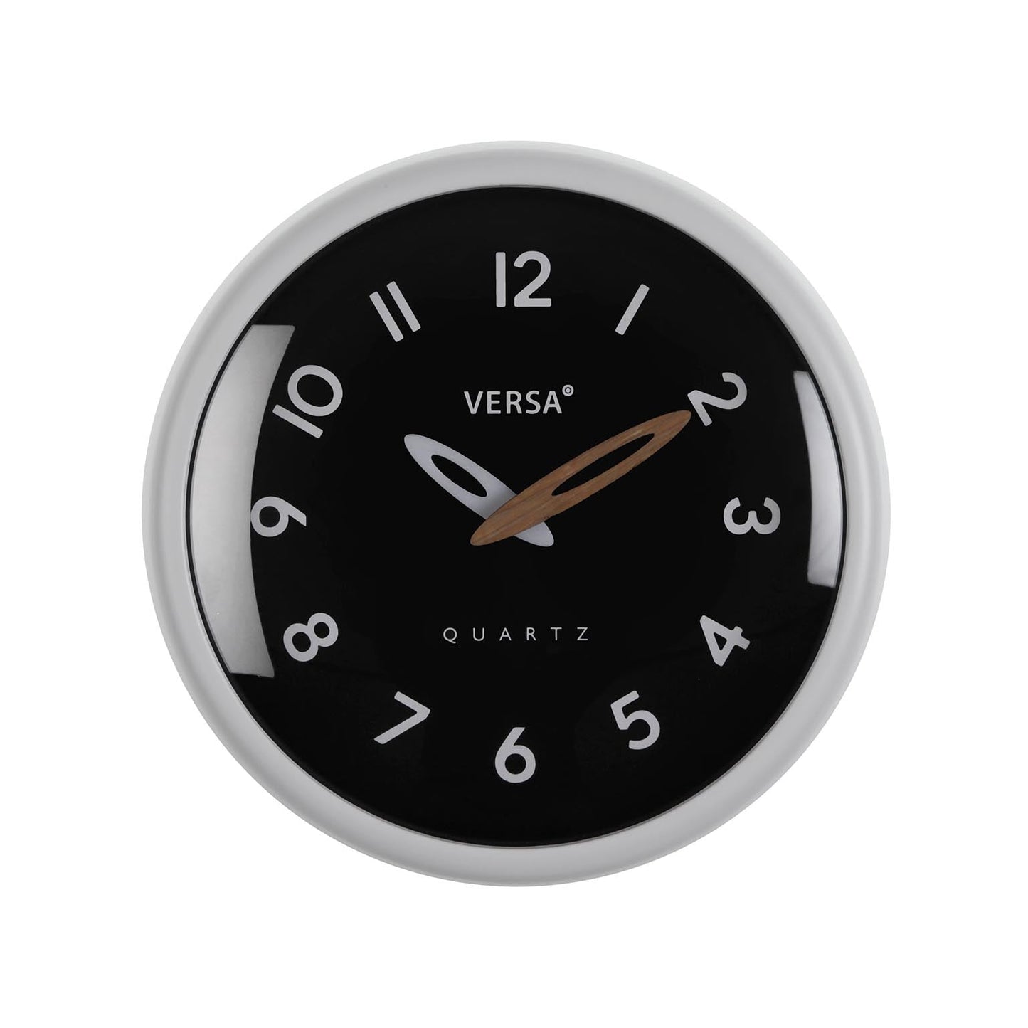 RELOJ DE PARED NEGRO MARCO BLANCO 24.4CM VERSA 2026 JUNIO