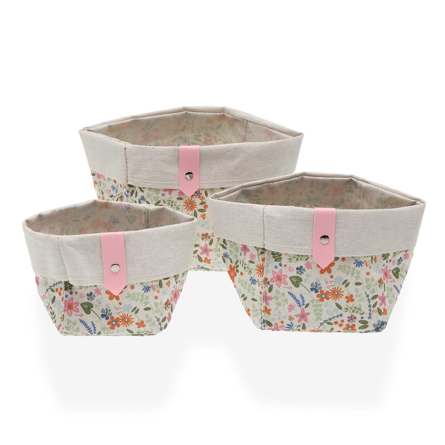 SET 3 CESTAS CUADRADAS FLOWERS VERSA 2026 JUNIO