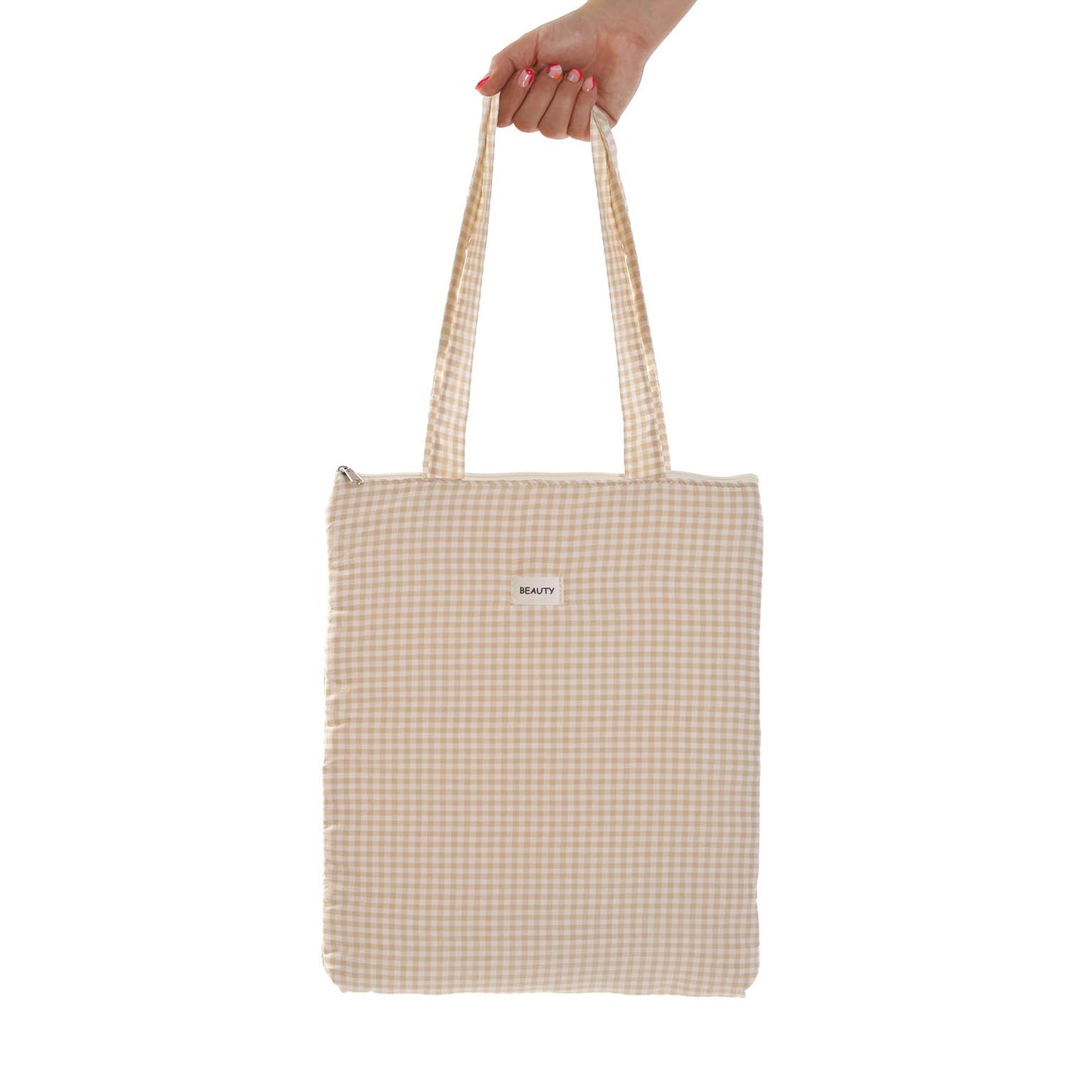 BOLSO VICHY BEIGE VERSA 2026 JUNIO