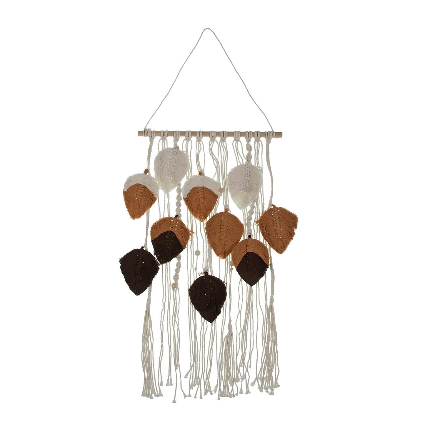 DECORACIÓN PARED MACRAMÉ HOJAS MARRON VERSA 2026 JUNIO