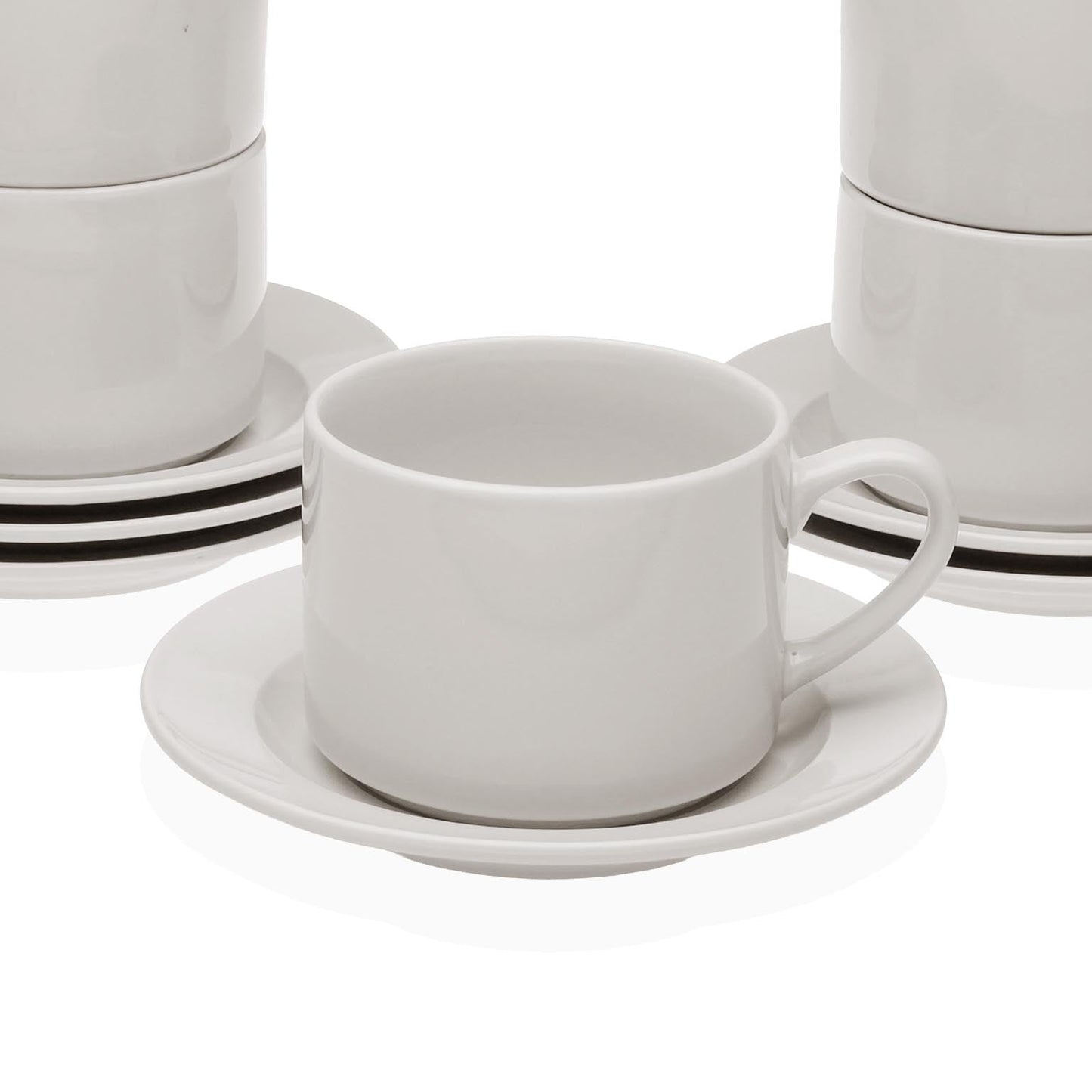 TAZA CON PLATO BLANCA 280ML Versaotoño