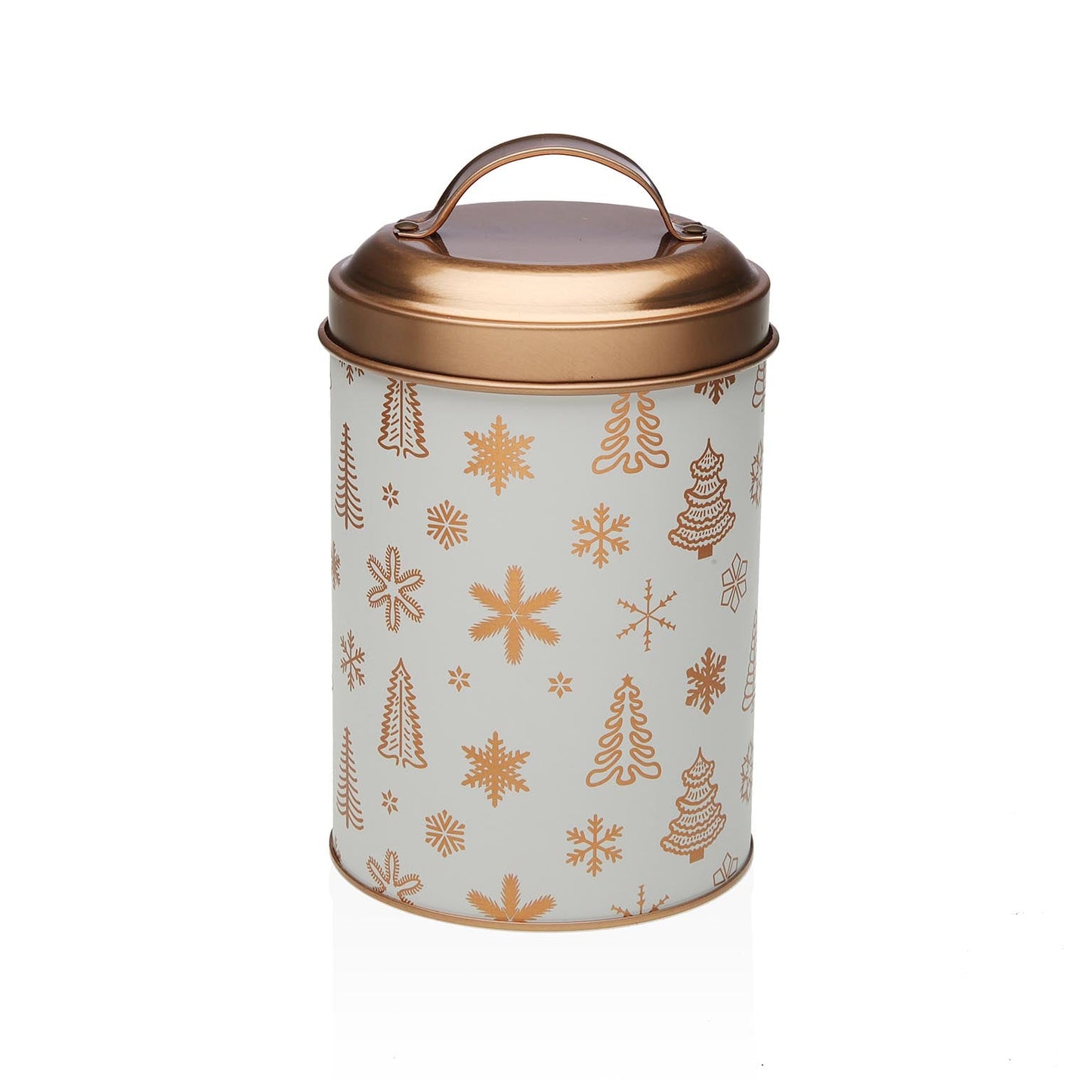 BOTE METALICO NAVIDEÑO CON TAPA Versaotoño