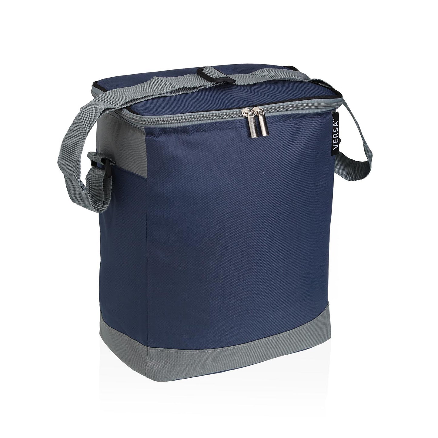 FIAMBRERA ISOTERMICA 14L GRIS Y AZUL VERSA 2026 JUNIO
