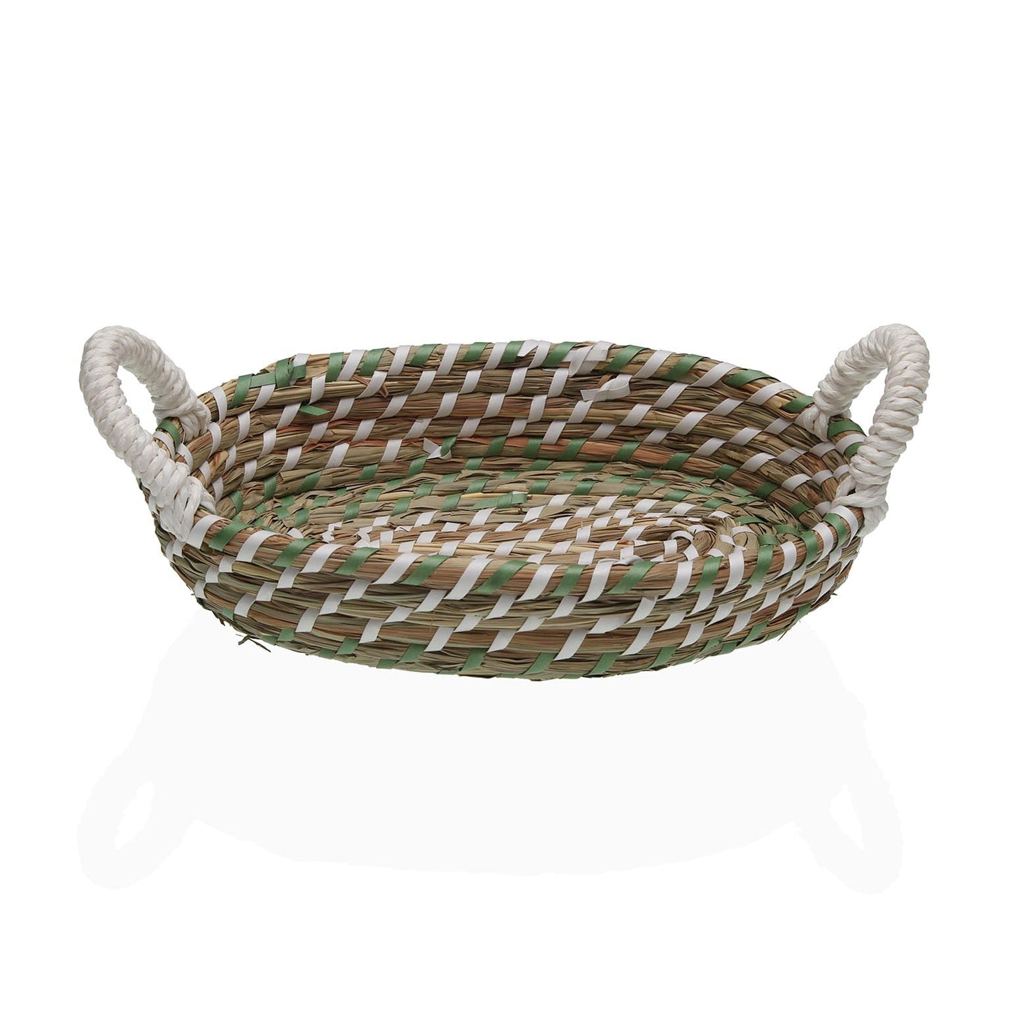 CESTA BLANCA Y VERDE 26 CM Versaotoño