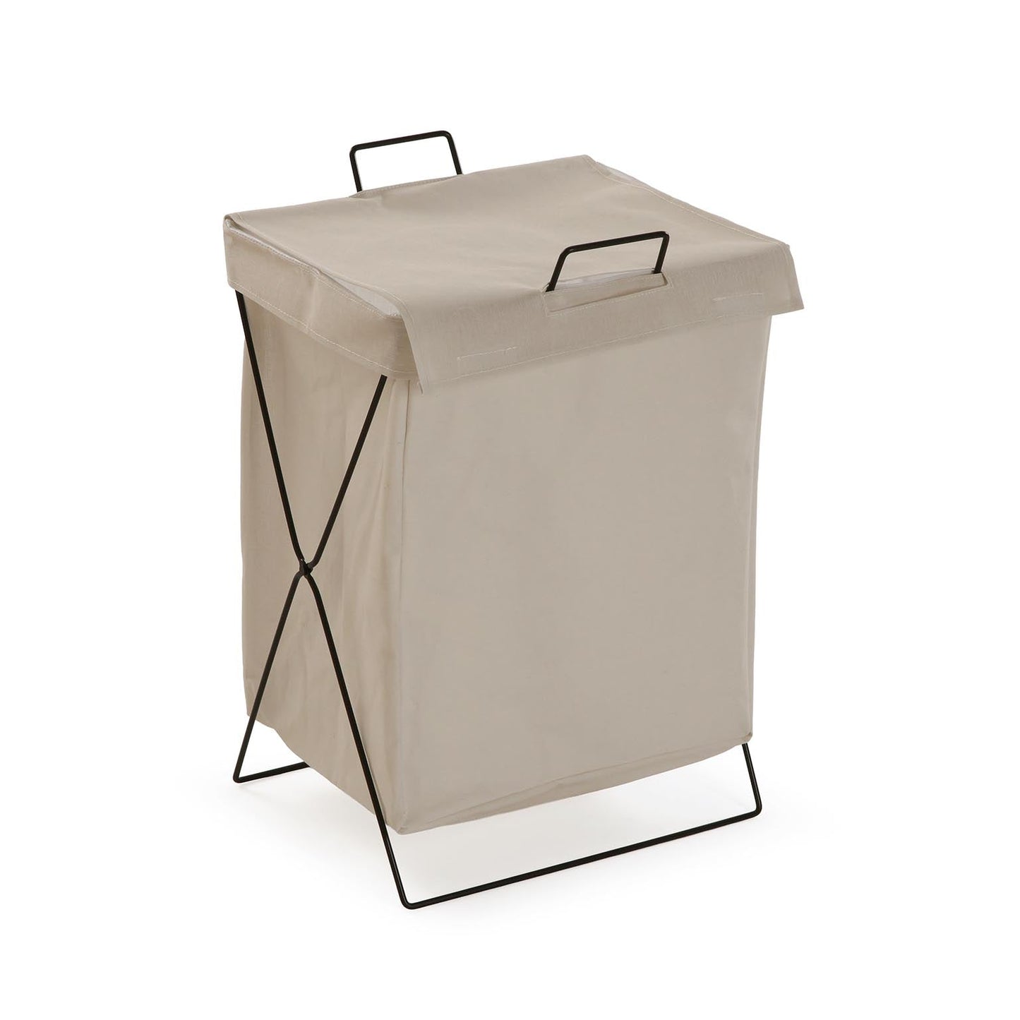CESTO ROPA LAUNDRY PLEGABLE CREMA VERSA 2026 JUNIO