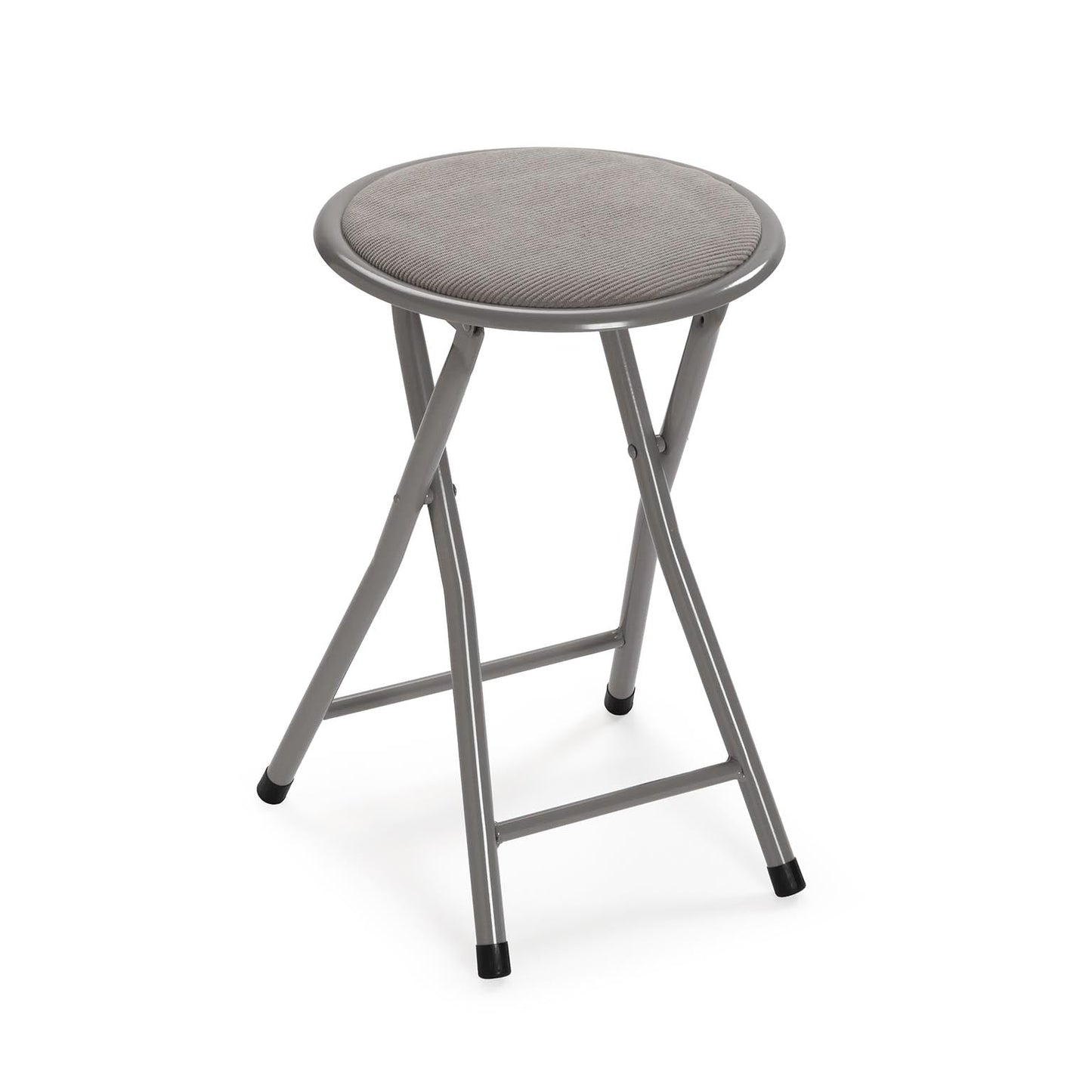 TABURETE PLEGABLE TOD EN CORDUROY GRIS VERSA 2026 JUNIO