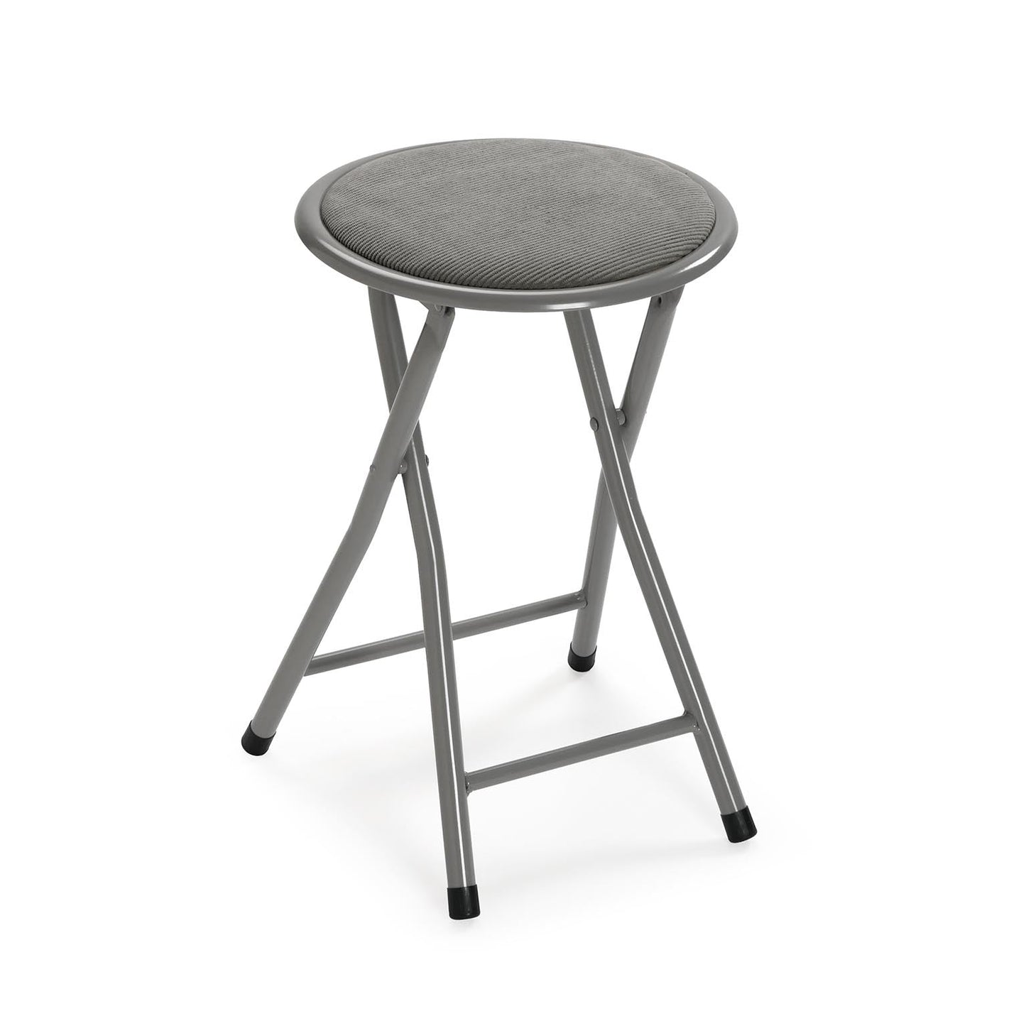 TABURETE PLEGABLE TOD EN CORDUROY GRIS OSCURO VERSA 2026 JUNIO