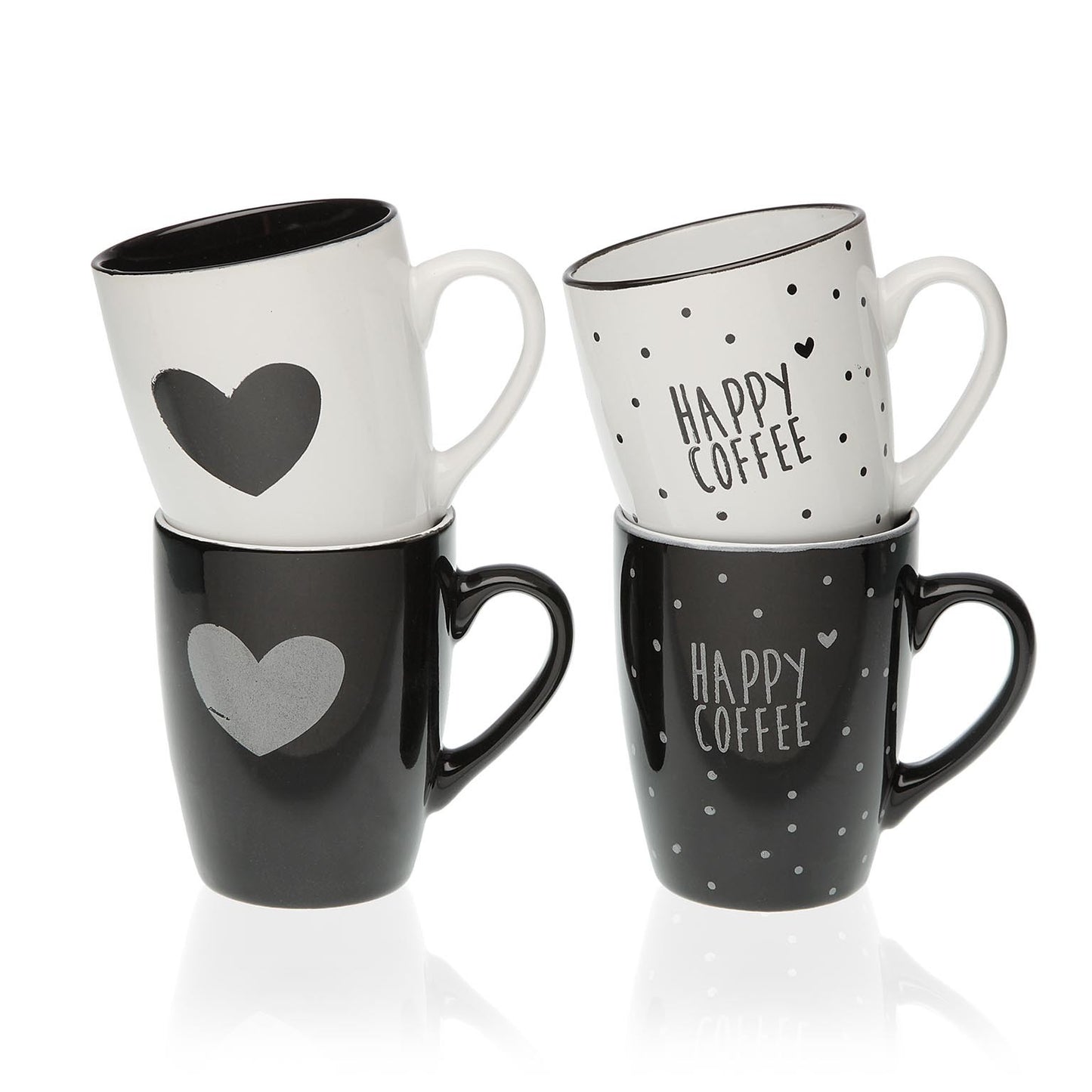 MUG SURTIDO HEARTS WHITE/ BLAC VERSA8NOV