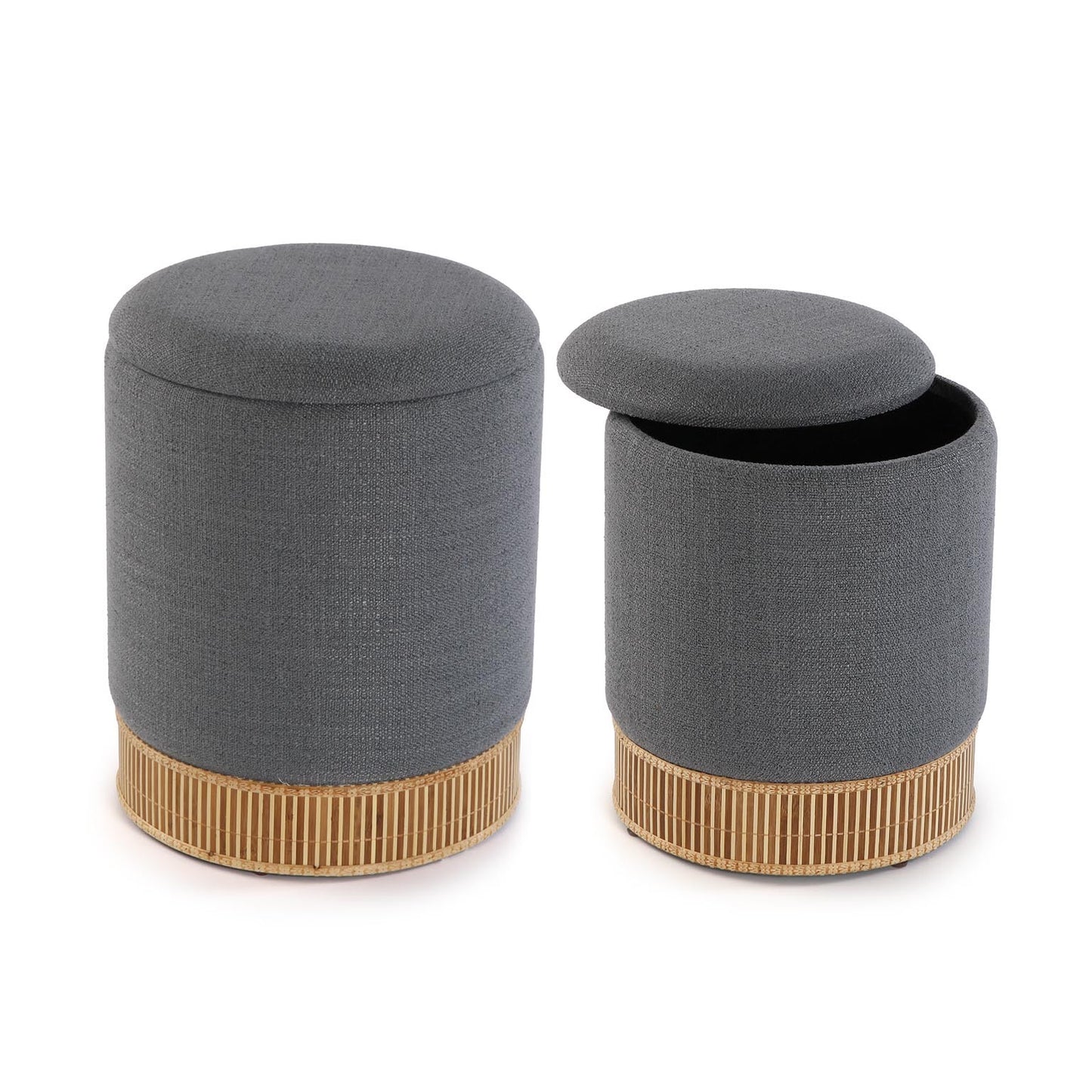 SET 2 PUFF GRIS OSCURO VERSA8NOV