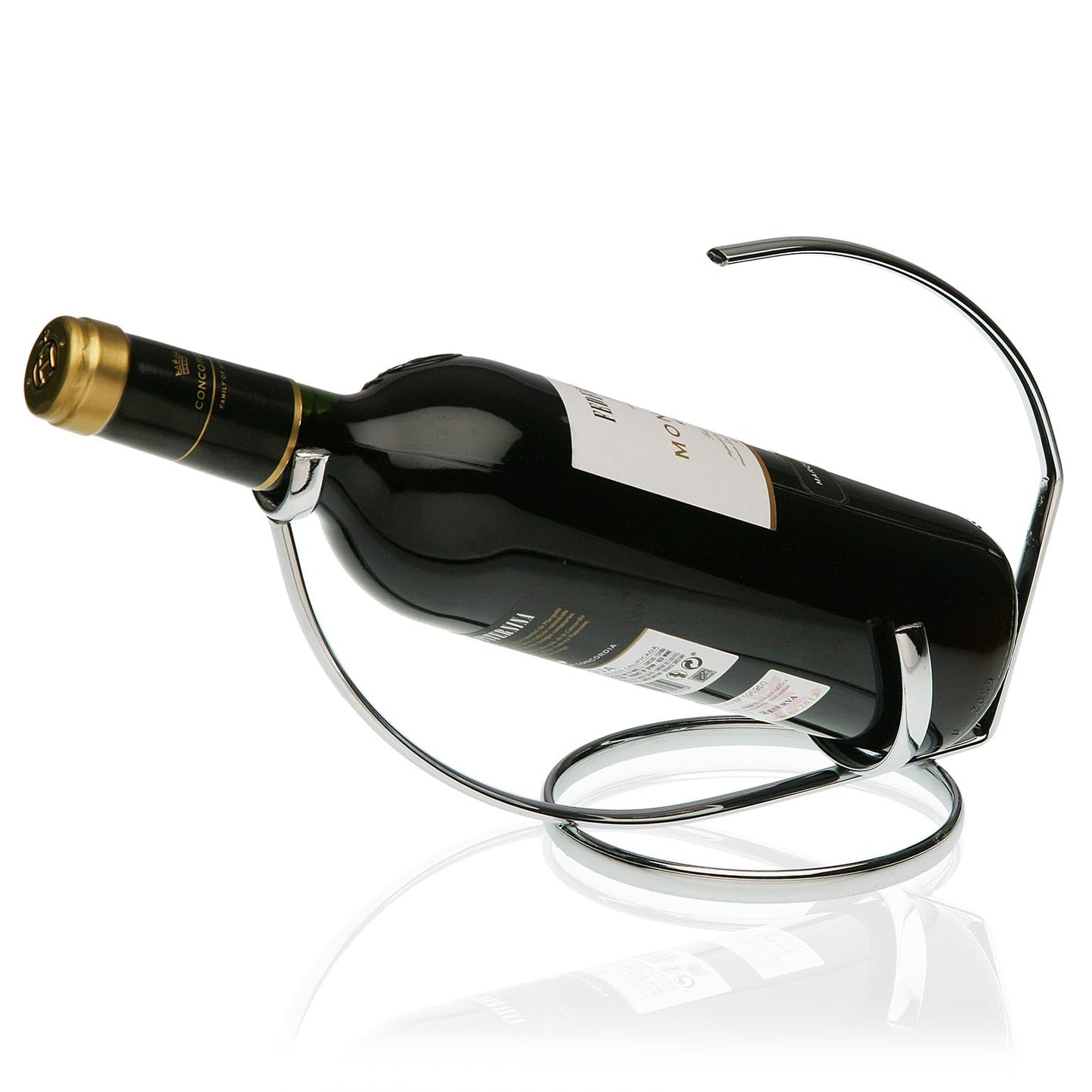 SOPORTE BOTELLA VINO CROMADO VERSA 2026 JUNIO