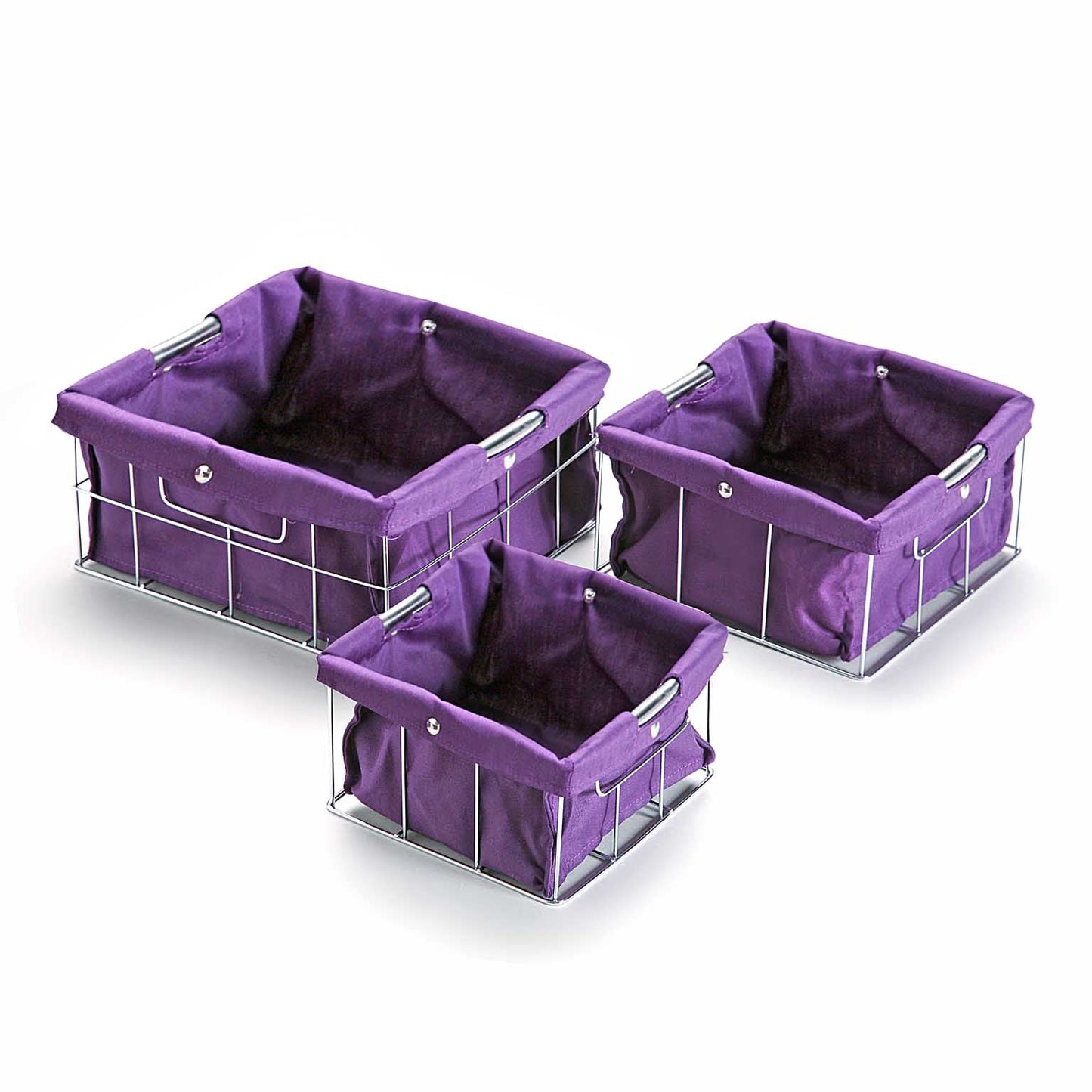 SET 3 CESTAS CUADRADAS VIOLETA Versaotoño