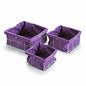 SET 3 CESTAS CUADRADAS VIOLETA Versaotoño