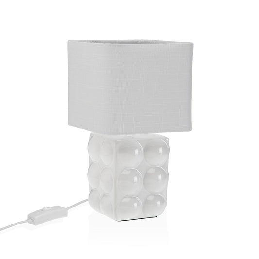 LAMPARA CON BASE BLANCA Y TULIPA CUADRADA Versaotoño