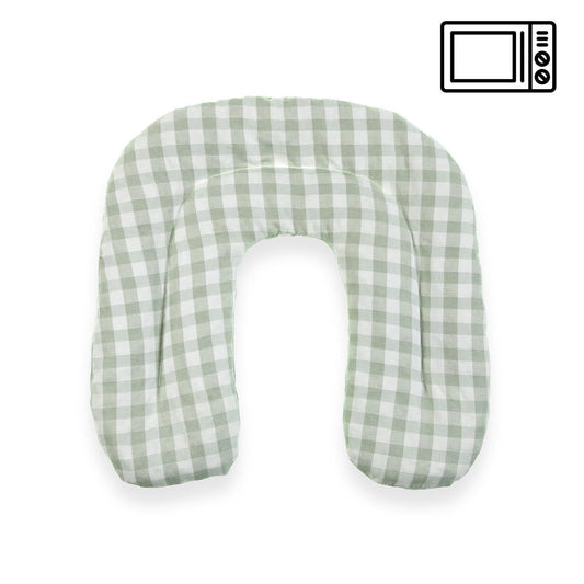 ALMOHADA TERMICA FORMA DE CUELLO VICHY VERDE Versaotoño
