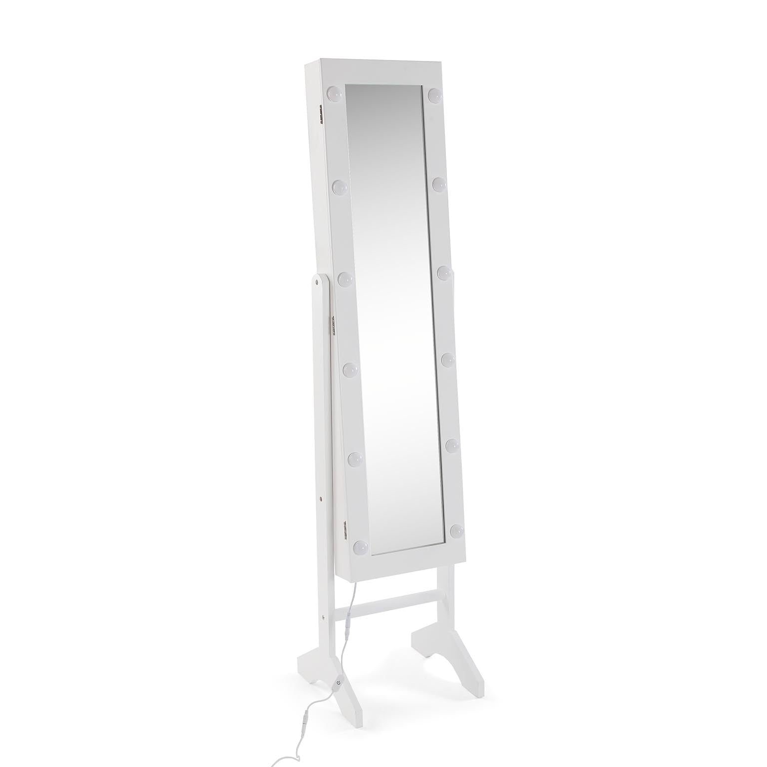 ESPEJO JOYERO BLANCO CON LED Versaotoño