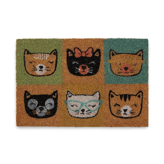 FELPUDO GATOS CHIC FIBRA DE COCO 40X60 VERSA 2026 JUNIO