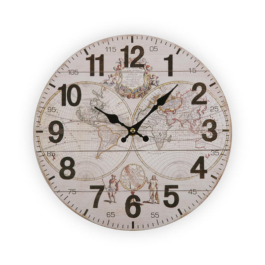 RELOJ MADERA WORLD 28CM Versaotoño