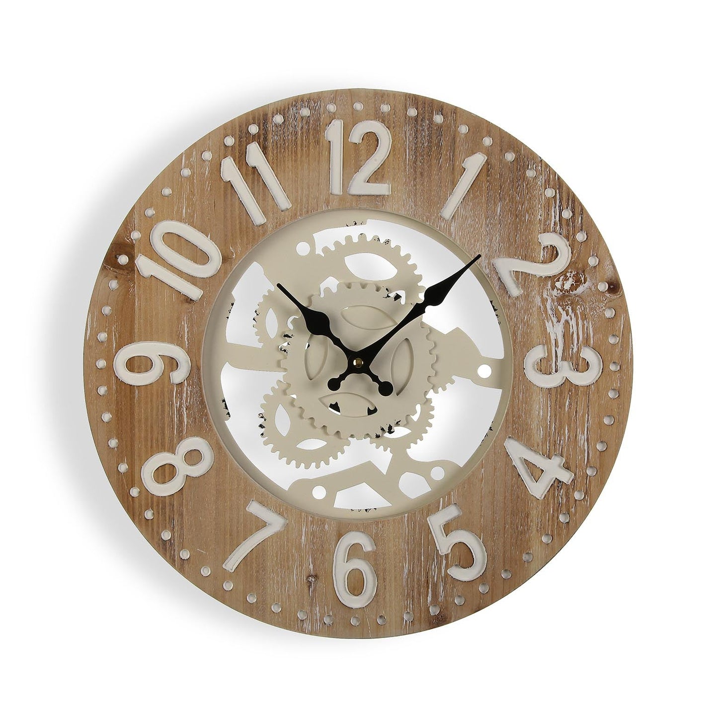 RELOJ PARED MADERA Y METAL Versaotoño